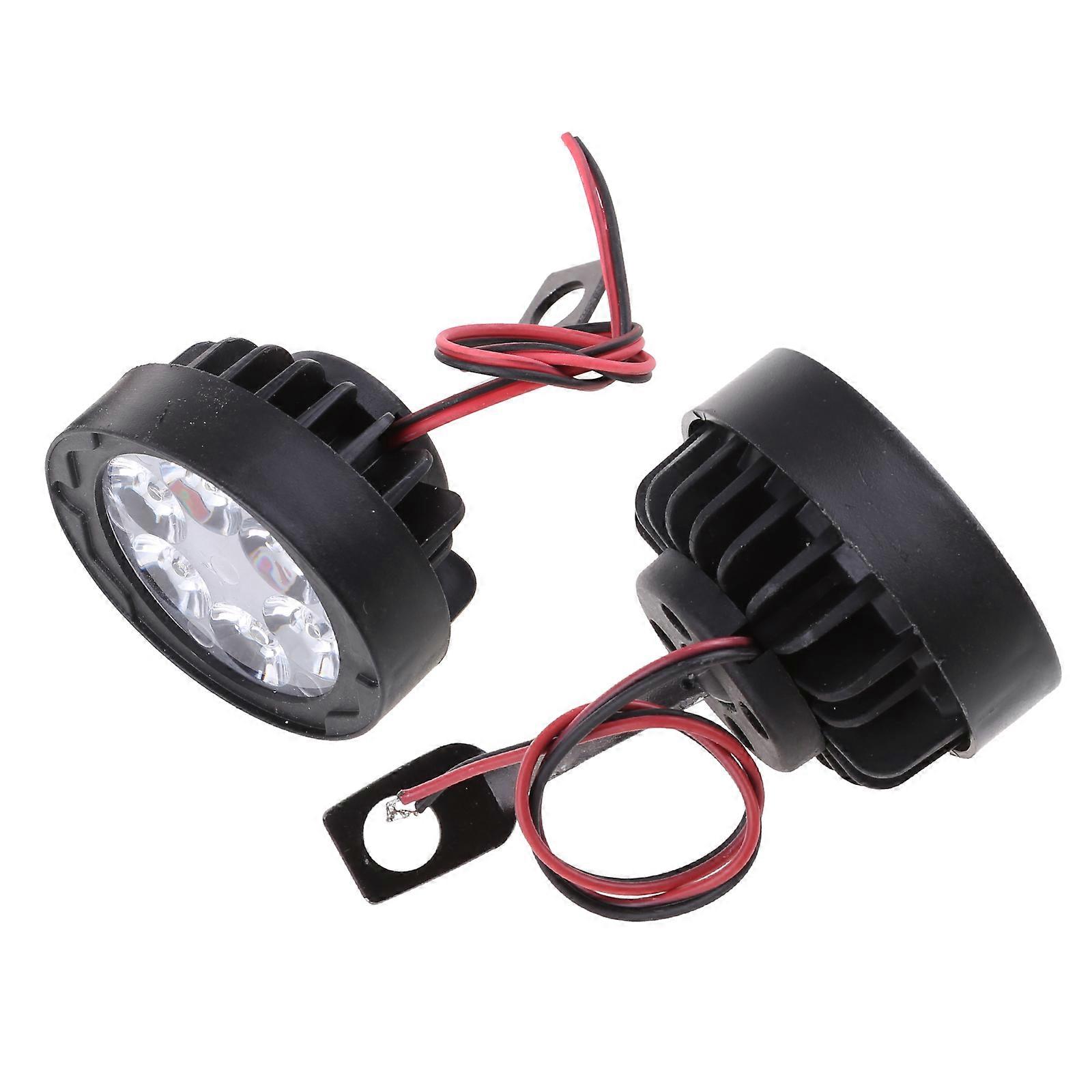 2Pcs Motorcycle Auxiliary Lights Flashing Turn Signal Fog Light DRL Daytime Running Lights 6 LED Work Light