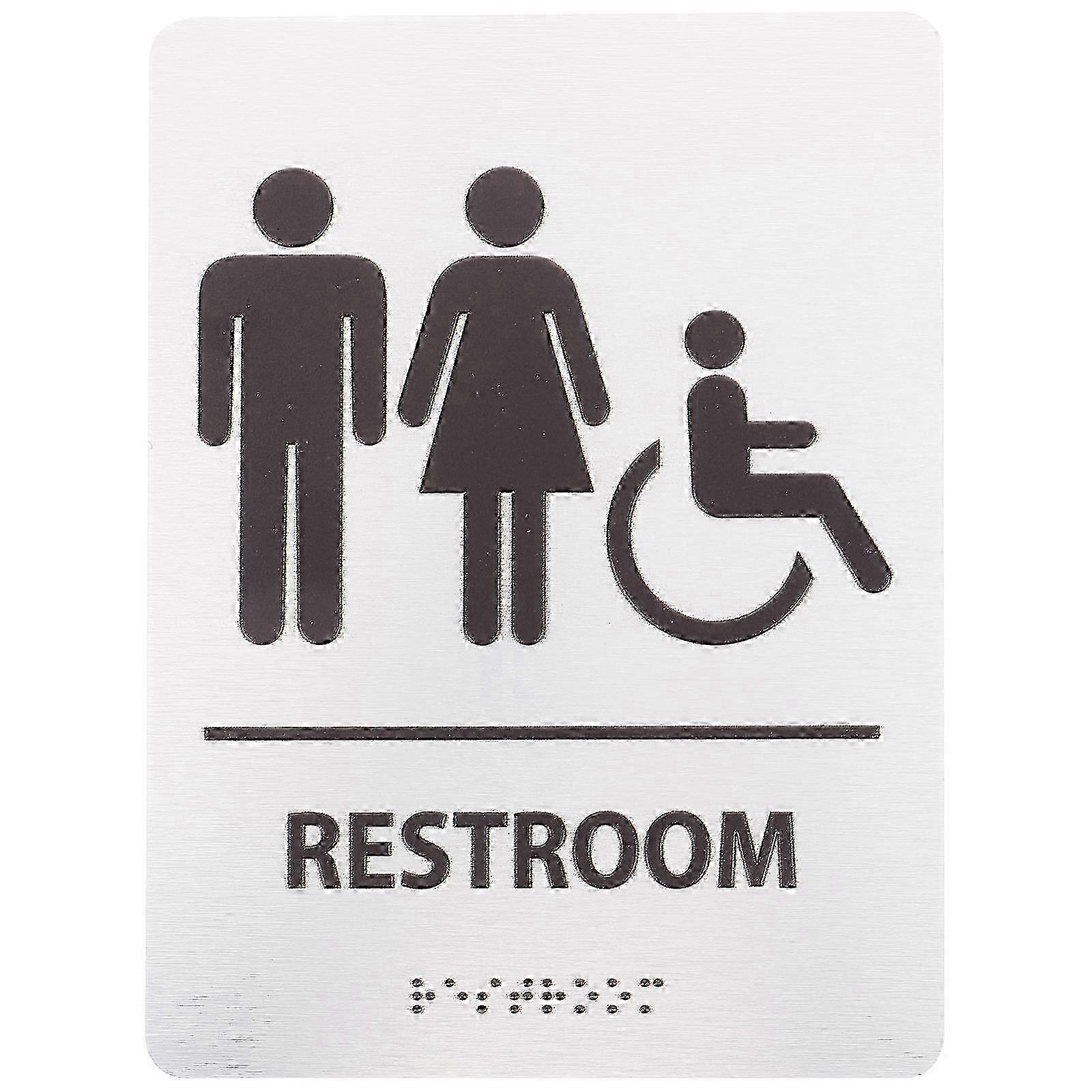 Blindeskrift Vaskerom Skilt for Business Toalett Handikap Bad Toalett