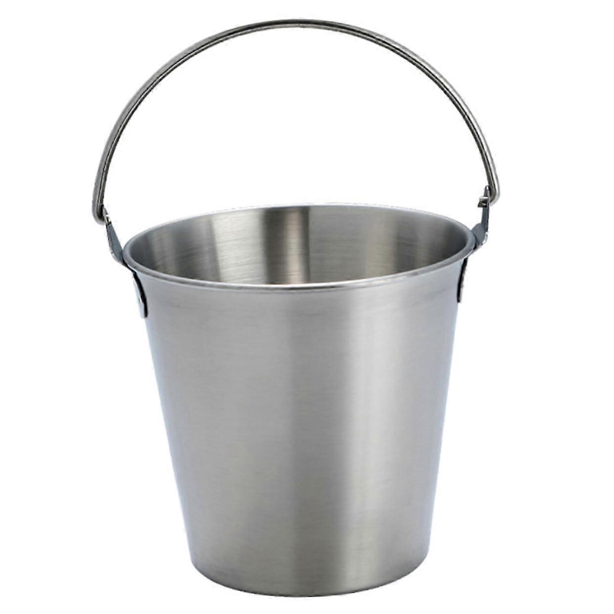 Ice Storage Bucket Handle Metal Bucket Chips Snack Bucket French Fries