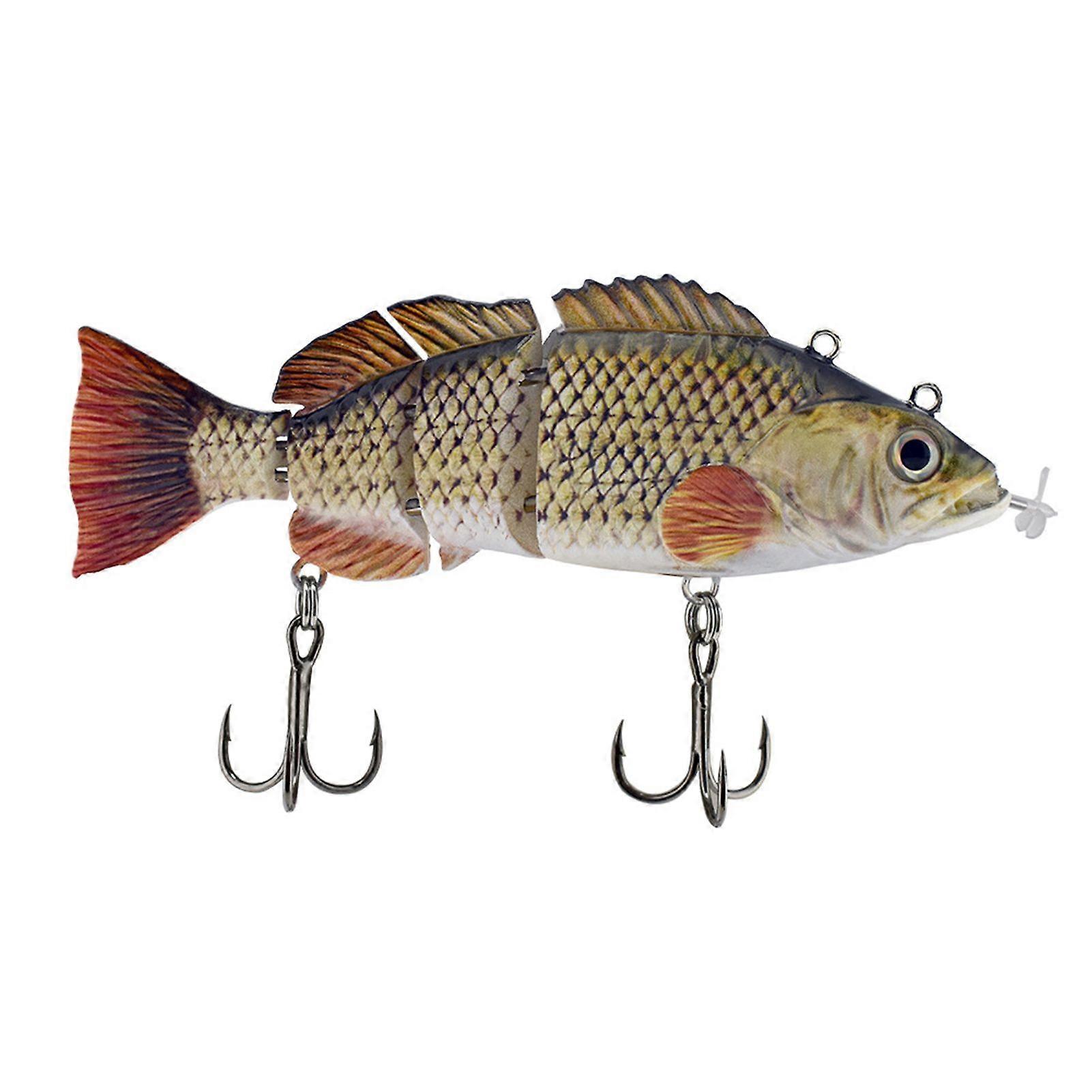 Robotic Electric Fishing Lure with LED Light, USB Rechargeable, Multi-Jointed Swimbait for Freshwater, Saltwater & Night Fishing