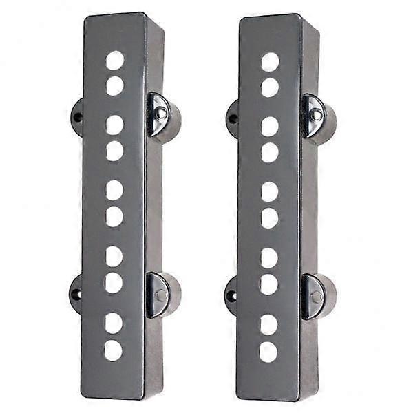 3X 2 Pcs Black Plastic 10 Hole Open Type 5 String Pickup Covers for Bass