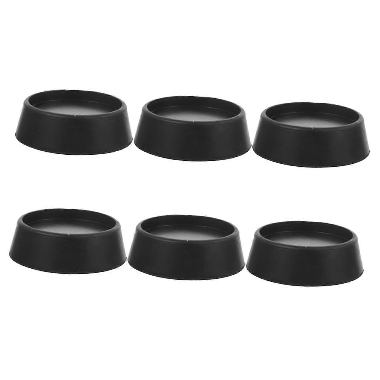 Vibration Pad 6-Piece Set Segmented Non-Slip Rubber Mats For Washers And Appliances Noise Reduction Floor Protection