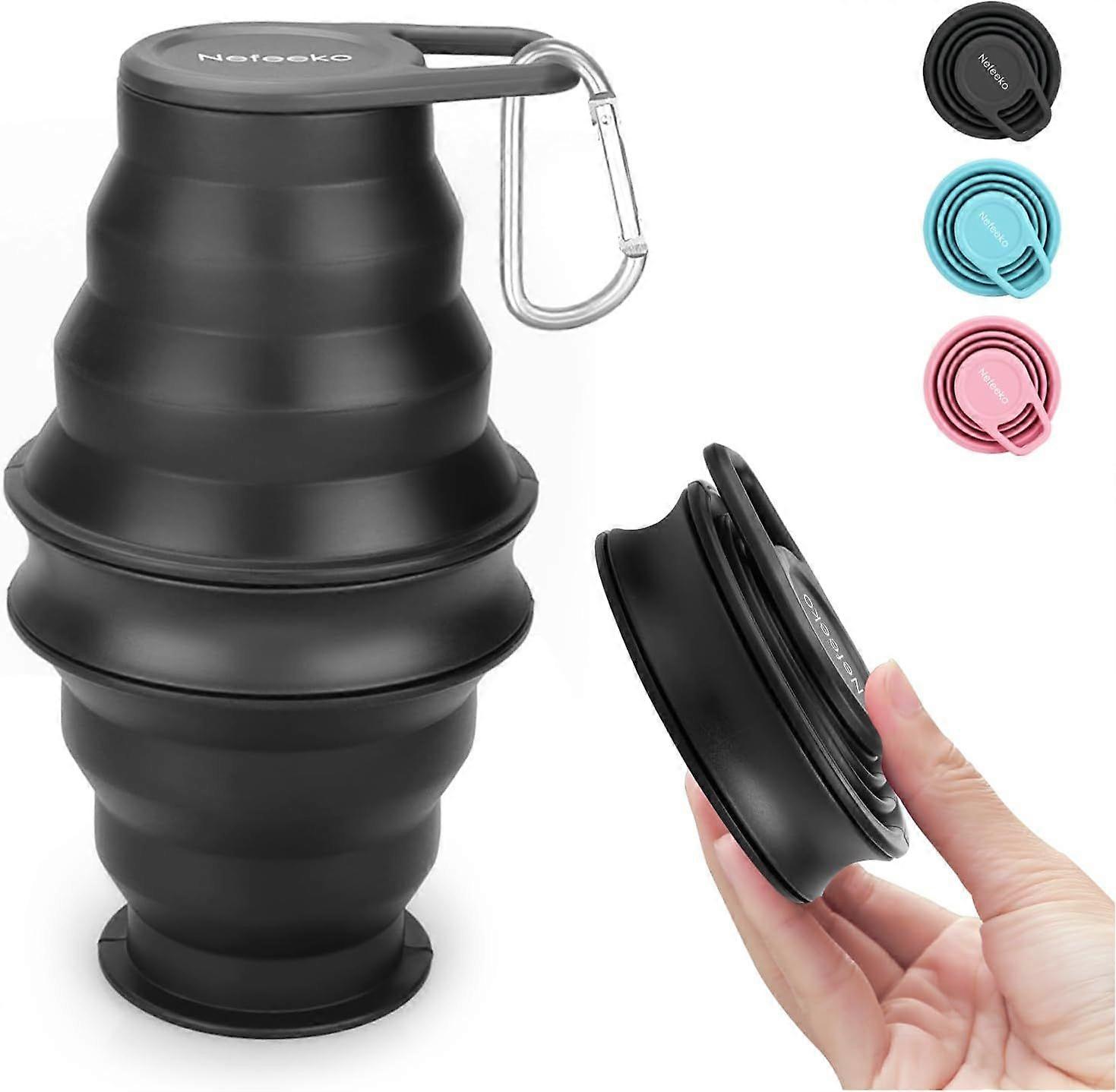 2025 Latest Model Collapsible Water Bottle,17oz(500ml) Reuseable BPA Free