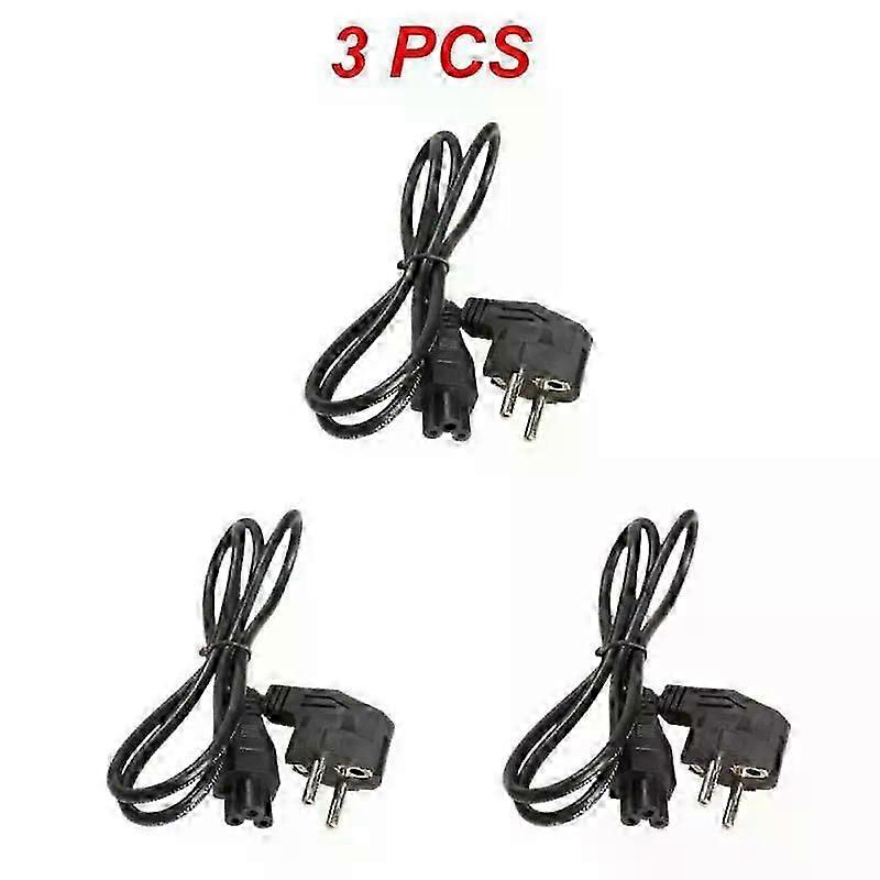 VDE Three Core European Standard Power Cord With Clover Connector For Computer And Laptop