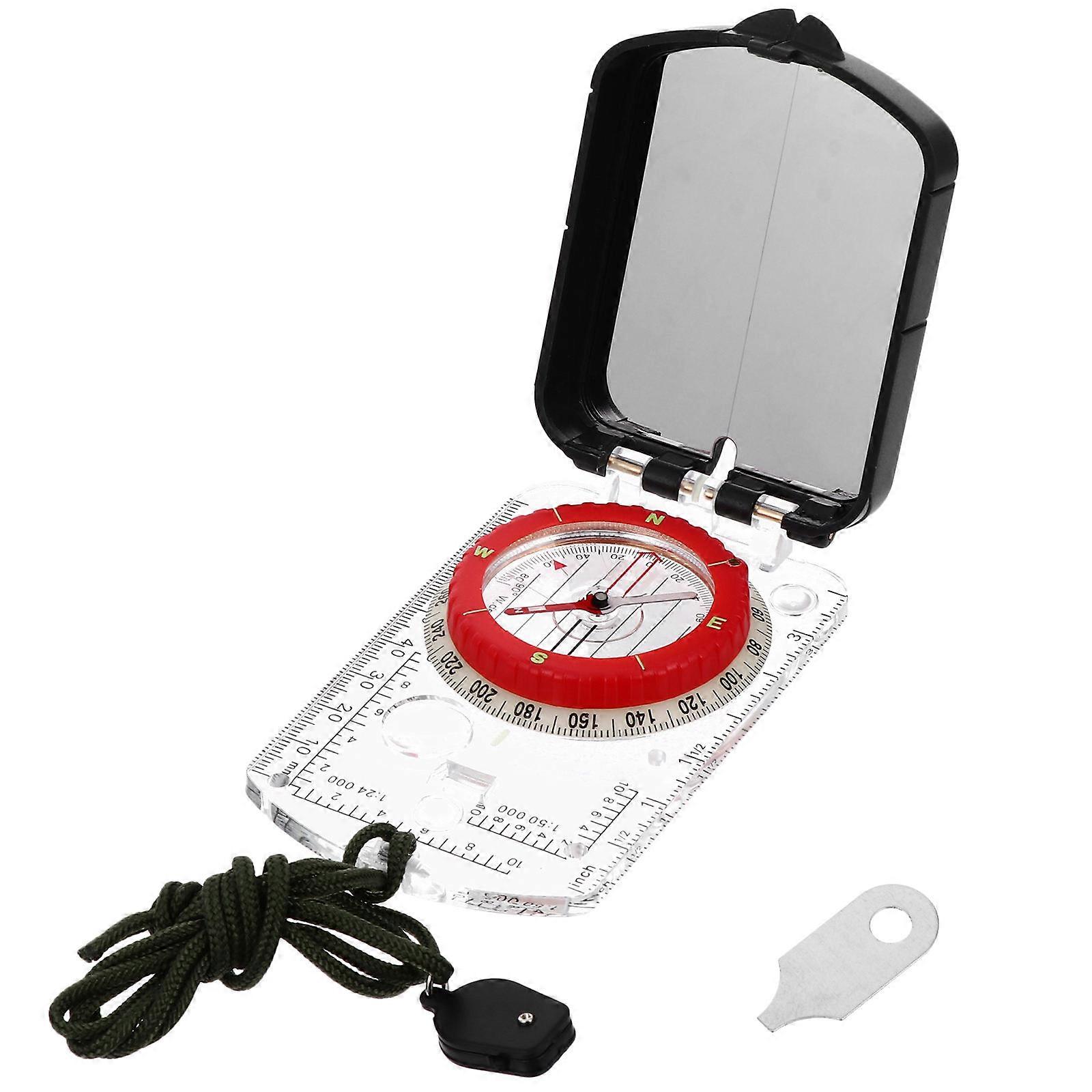 Outdoor Multifunctional Compass LED Lights Portable 11X7X2.5CM Transparent 1Pcs