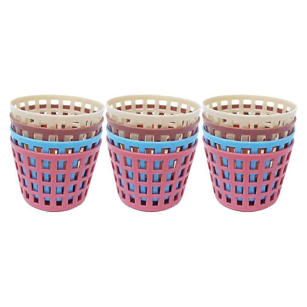 Mini Storage Box PVC Material Home Decor Miniature Scene Creation Dollhouse Ornaments Assorted .50X3.20X3.10CM 12Pack