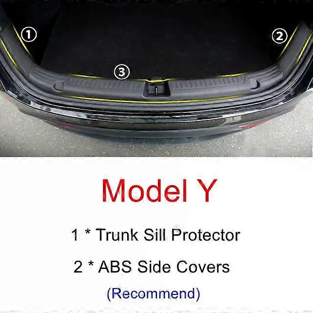 Trunk Protector Guard Suitable for Tesla Model Y Anti-Scratch Mat Rear Cargo Threshold Sill Cover Bumper ABS Organizer Pad Accessories
