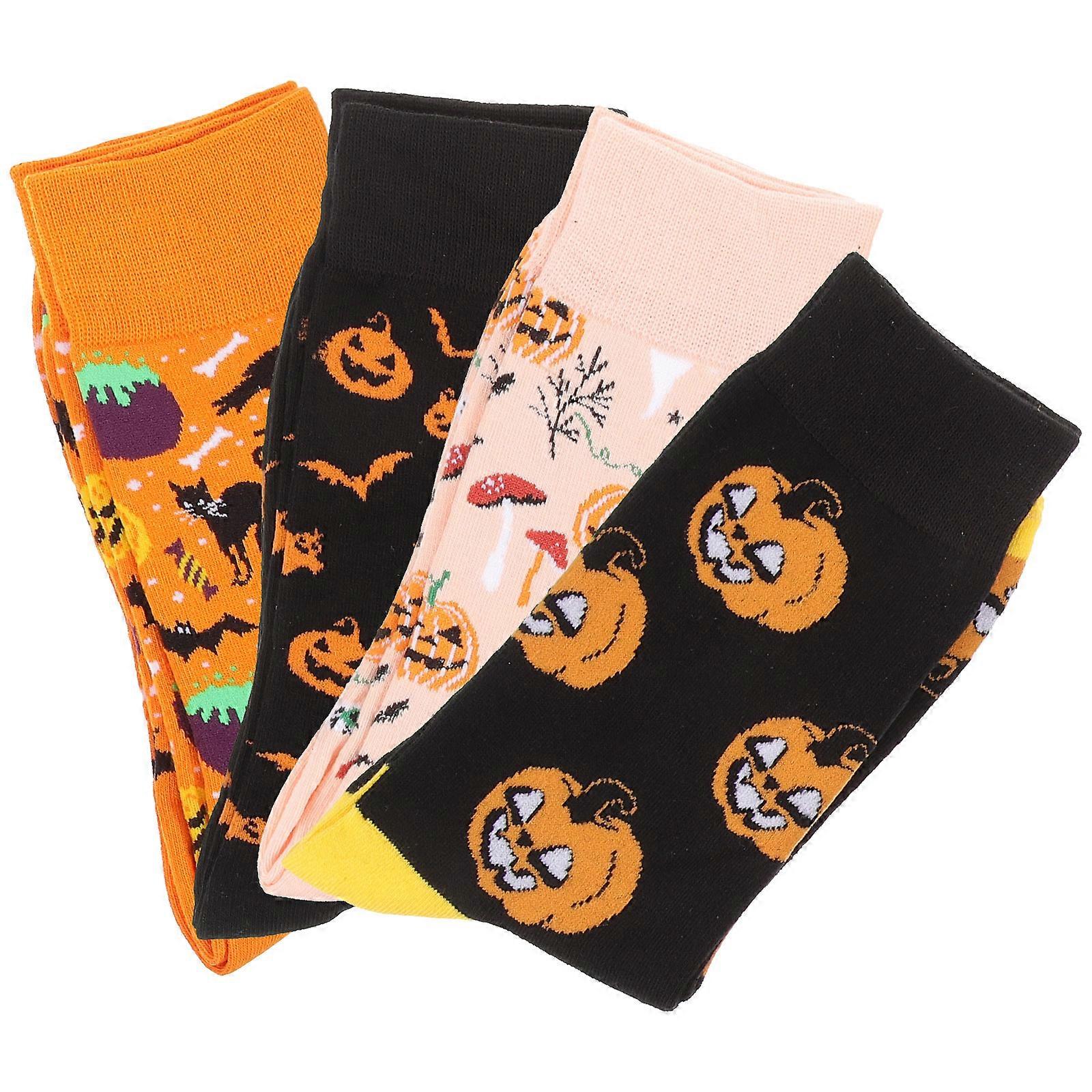Party Stage Performance High Socks Women Men Cotton Material Warm 4Pairs