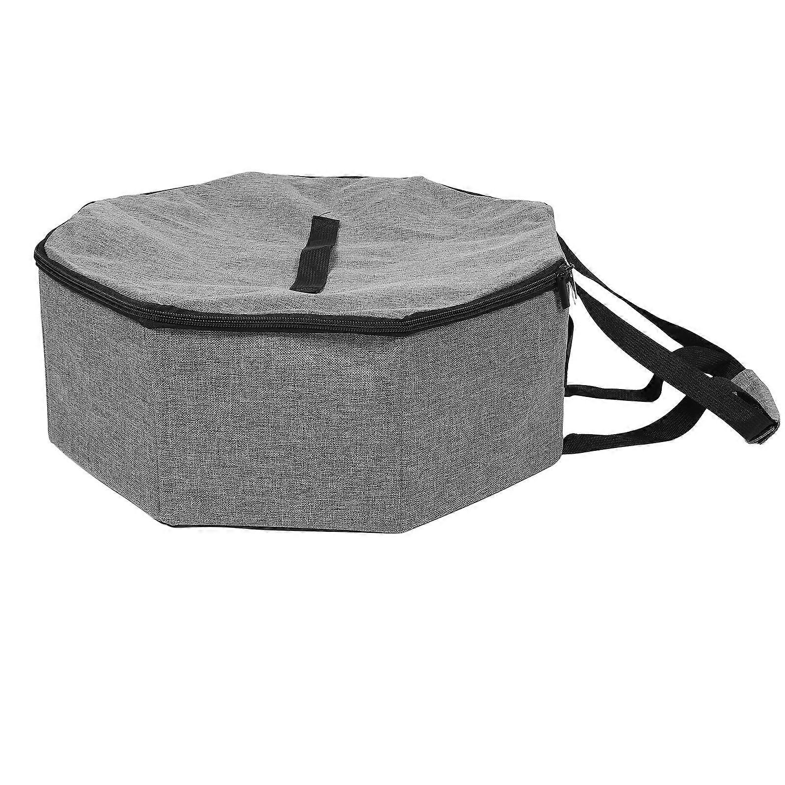 Hat Storage Organizer Foldable Hat Box For Travel With Handle Large Capacity Dark Grey 43.00X43.00X18.00CM 1Pack