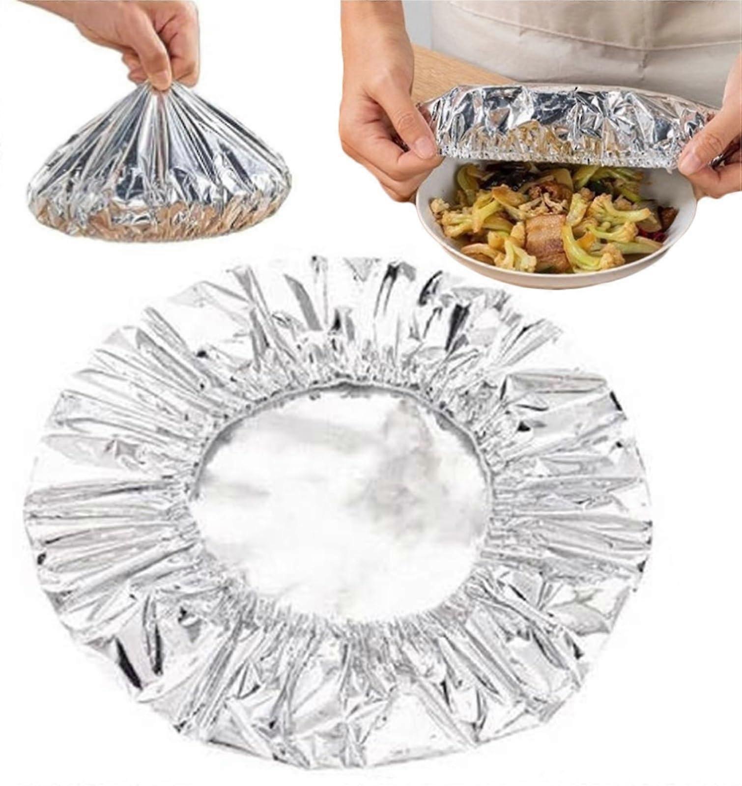 铝箔制成的可重复使用的弹性碗盖（50 件）