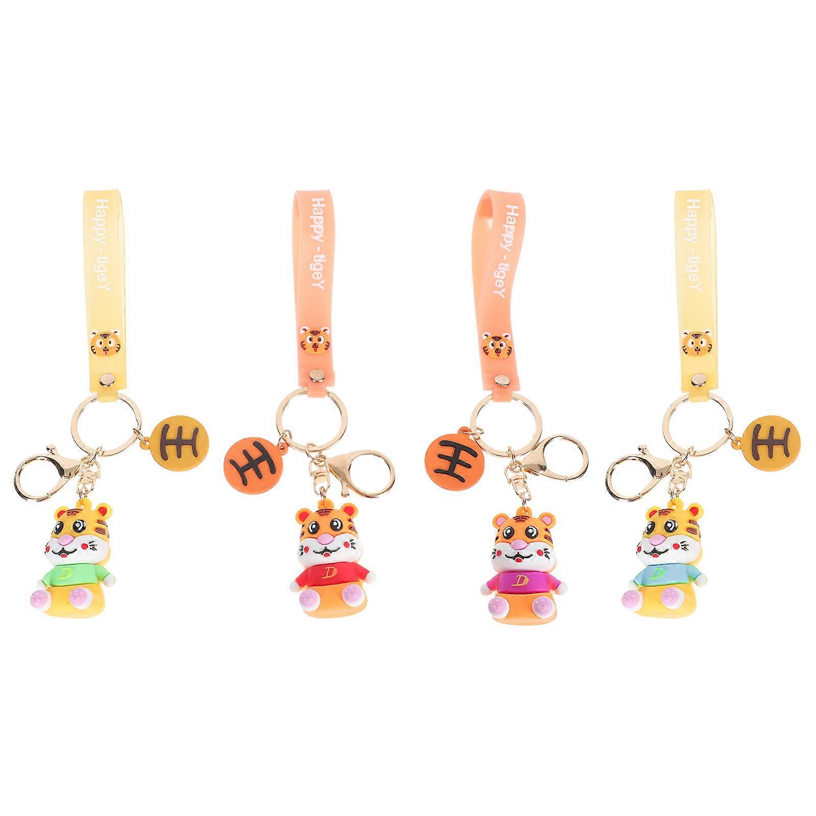 Key Holder Pendant Keychain Pendants Assorted Color 15.5x3.5cm 4Set