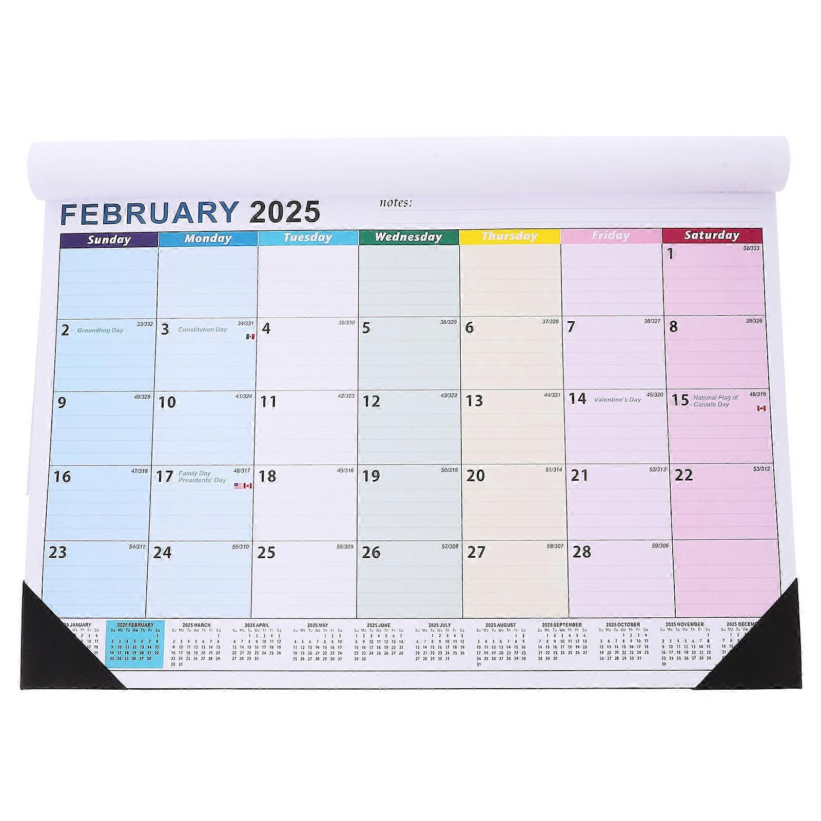 Office Wall Calendar Monthly Calendar Planning Note Taking Multi 43.00X30.50X0.05CM Rectangular Simple Design Office Use 1Pcs