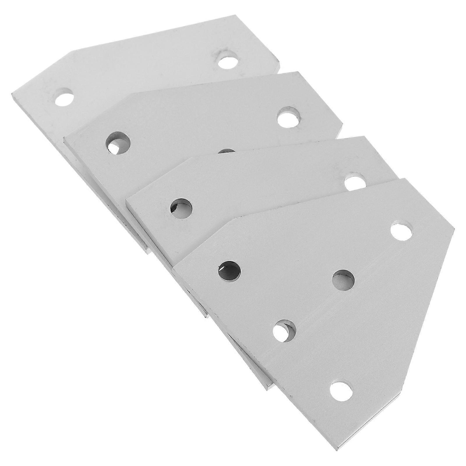 T Shape Connector Plates For Assembling 3D Printers Silver 6X2X0.3CM Strengthening 3D Printer Stands 4Pcs