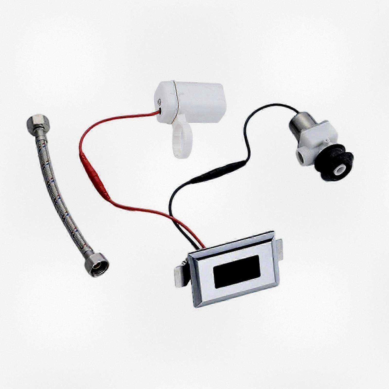 Touchless Urinal Flush Kit with Sensor and Concealed Wall Mount Flush Valve for Toilet Repair and Washroom Maintenance