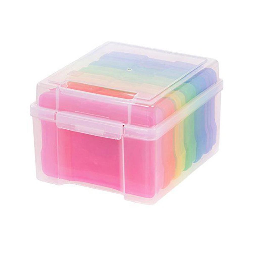 Card Storage Case Greeting Card Organizer Organization Assorted Color 8.25X8.25X6.29inch 1 Set
