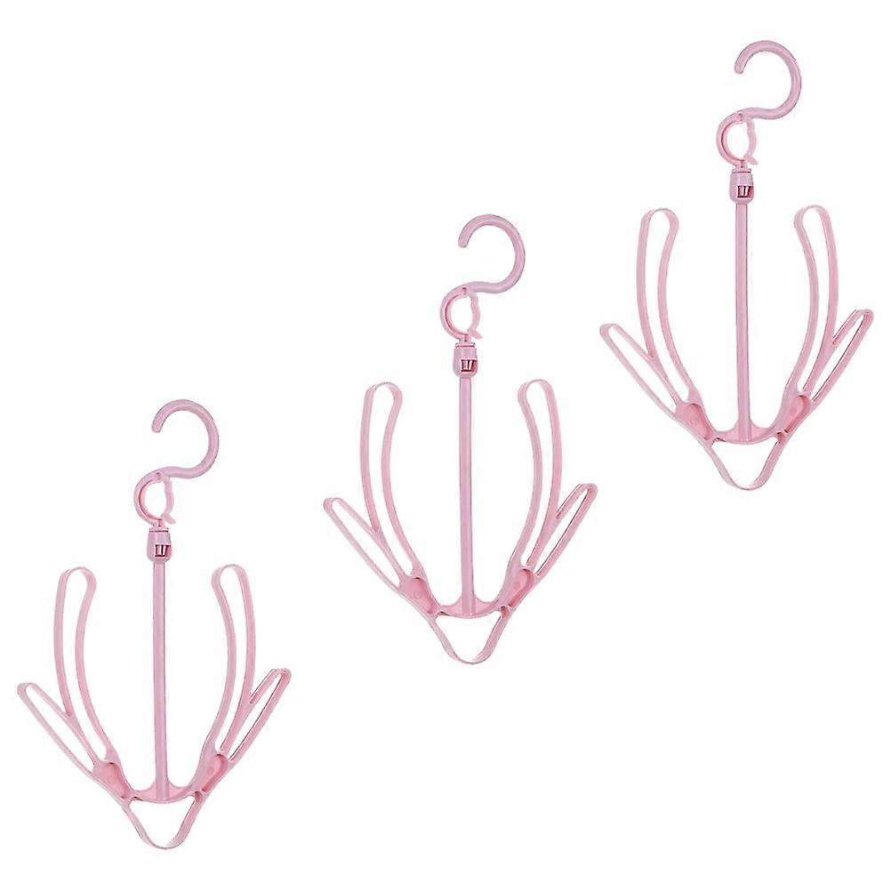 3PCS Shoe Hangers with Double Hooks, Space Saving Plastic Drying Racks for Shoes, Scarves, Ties, Bedroom and Wardrobe Organization, Assorted Colors