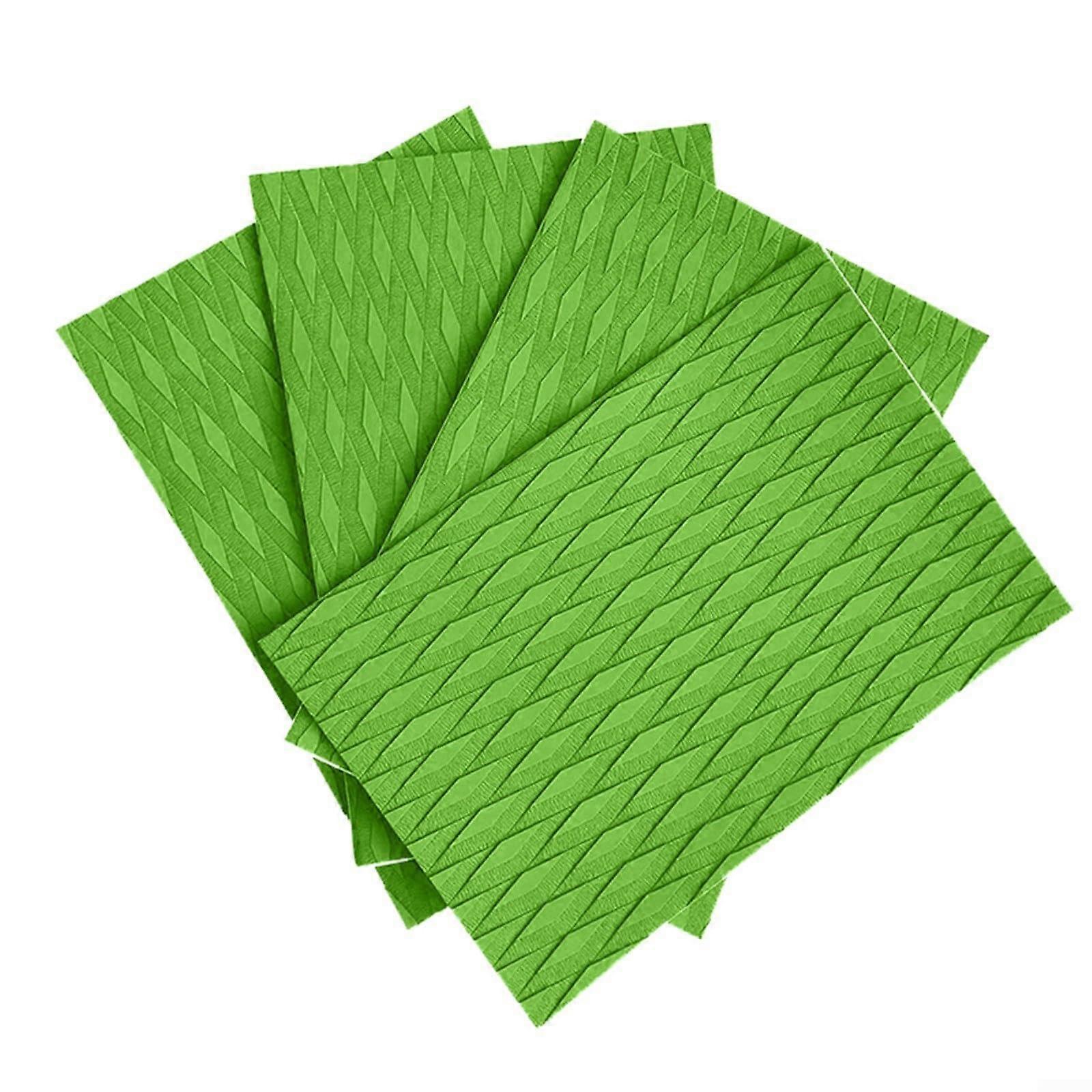 4 x Surfboard Traction Pads, EVA Skimboard Deck Traction Pads, AntiFront Tail Pads for Surfboards, Kiteboard, 15 x 10 x 0.12 inches (Green) Green