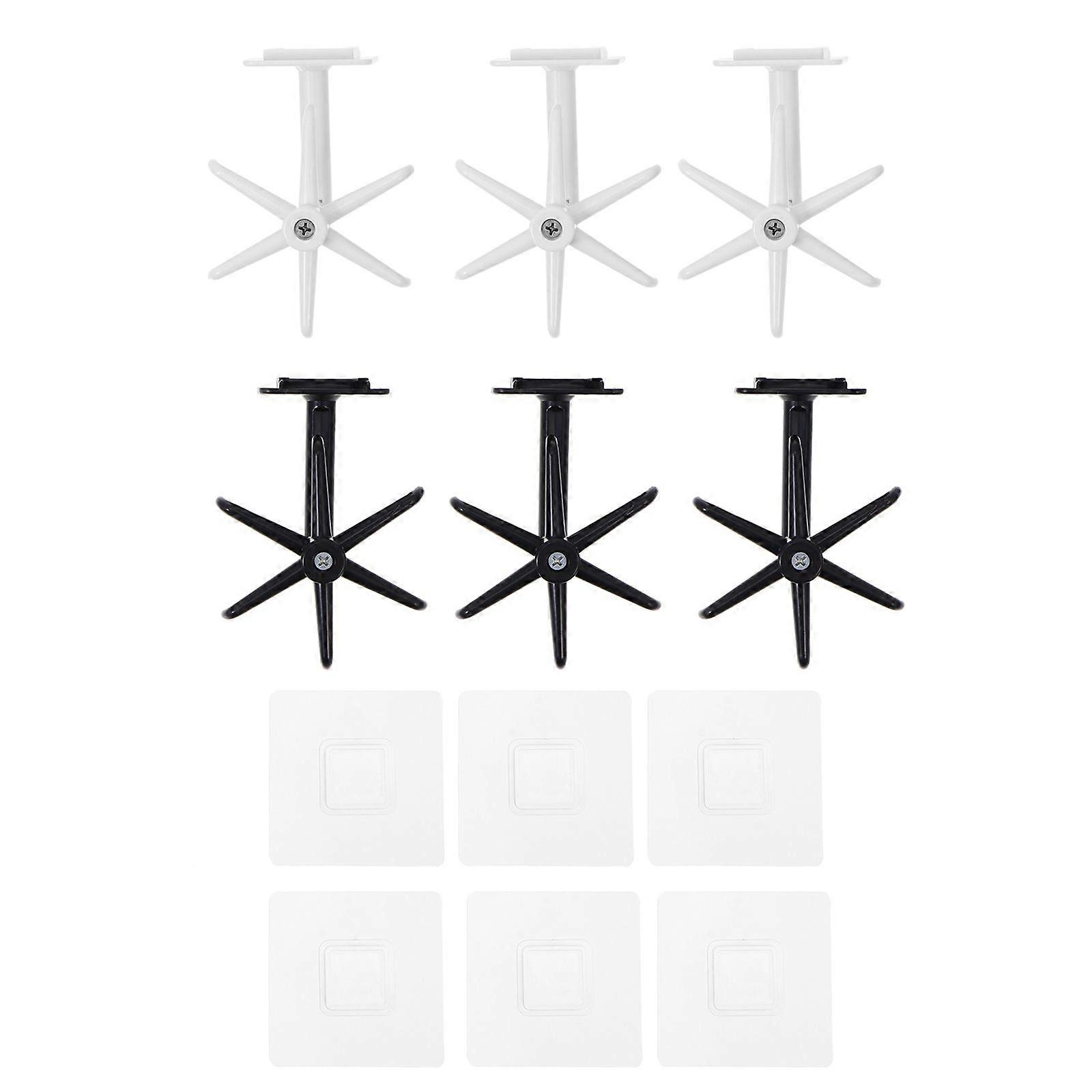 6pcs No Drilling Storage Hooks Kitchen Convenient Multi-hook Storage Racks