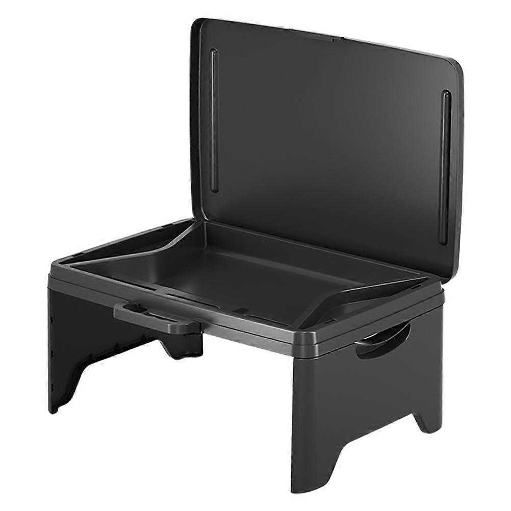Laptop Table For Bed Portable Folding Lap Desk Black Rectangular Shape Indoor Use 1Pack