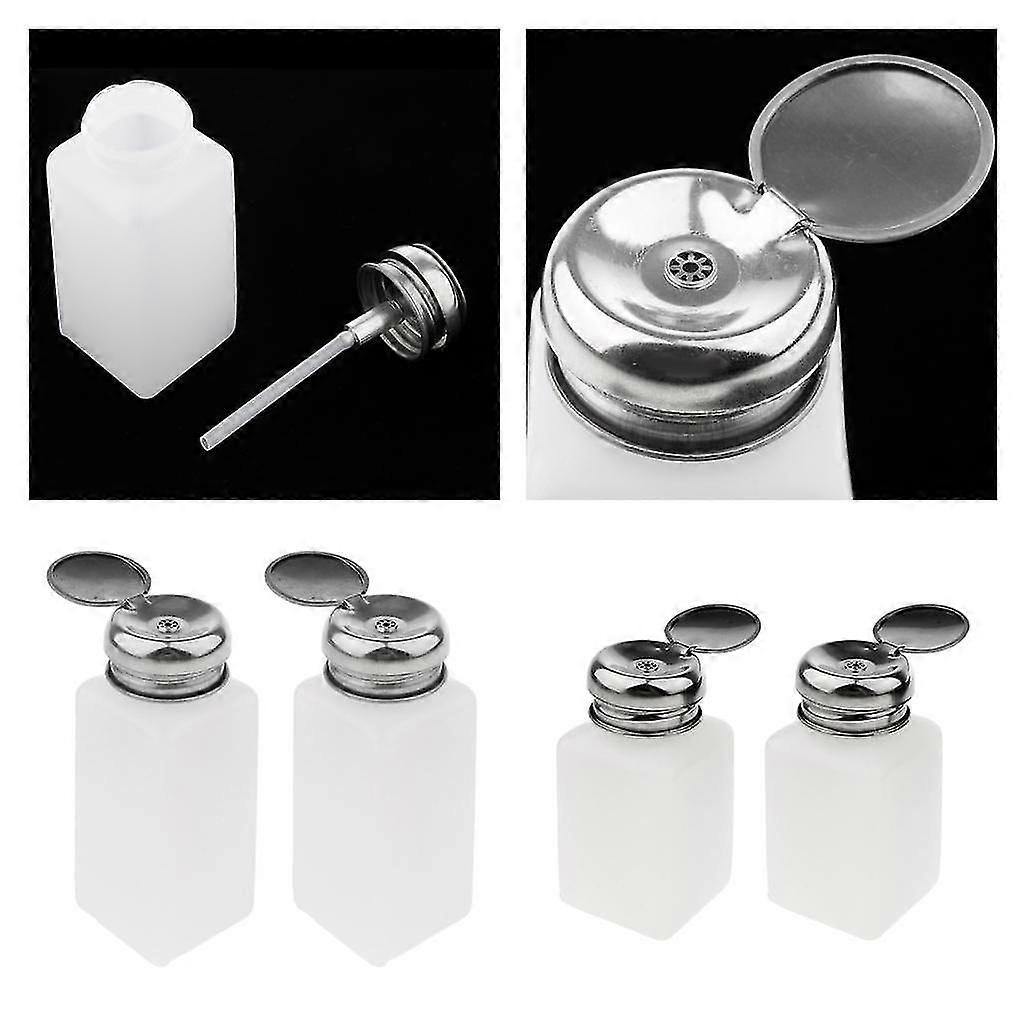 4x Nail Polish Remover Pump Dispenser Press Bottle Empty Container 200,250ml