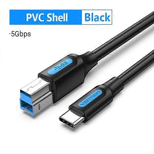 Ventation USB C to USB Type B 3.0 Cable for HDD Case Disk Enclosure Webcam Digital Video Blue ray Drive Type C Square Cord