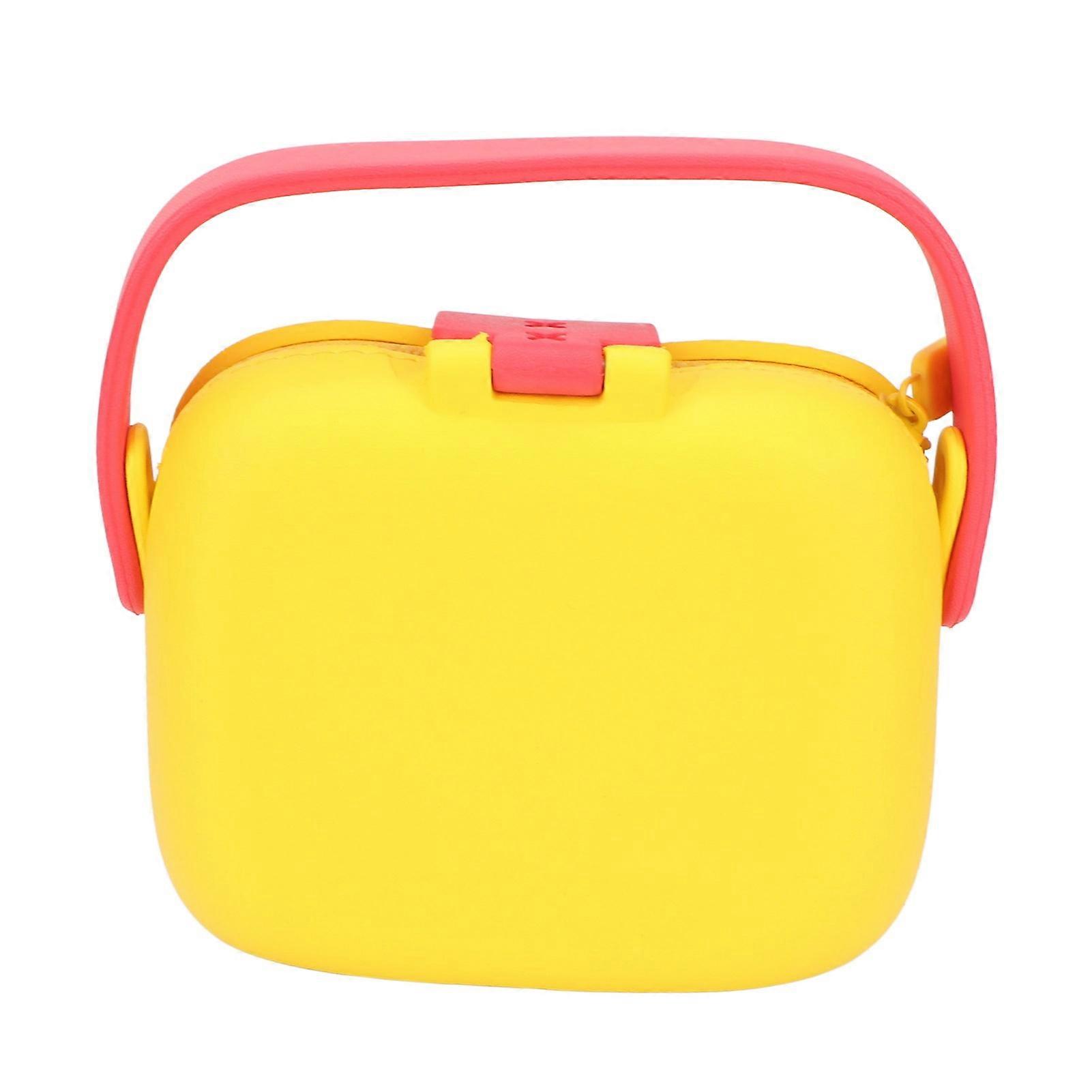 Kids Cartoon Camera Bag Multi-Color Shoulder Bag with Buffer Case Large Capacity for Boys Girls Yellow