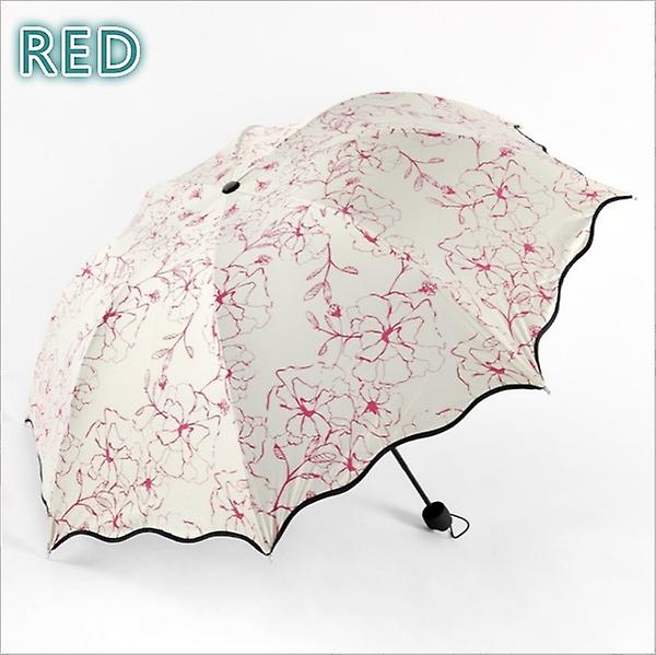Uv Protection Black Coated Hibiscus Umbrella