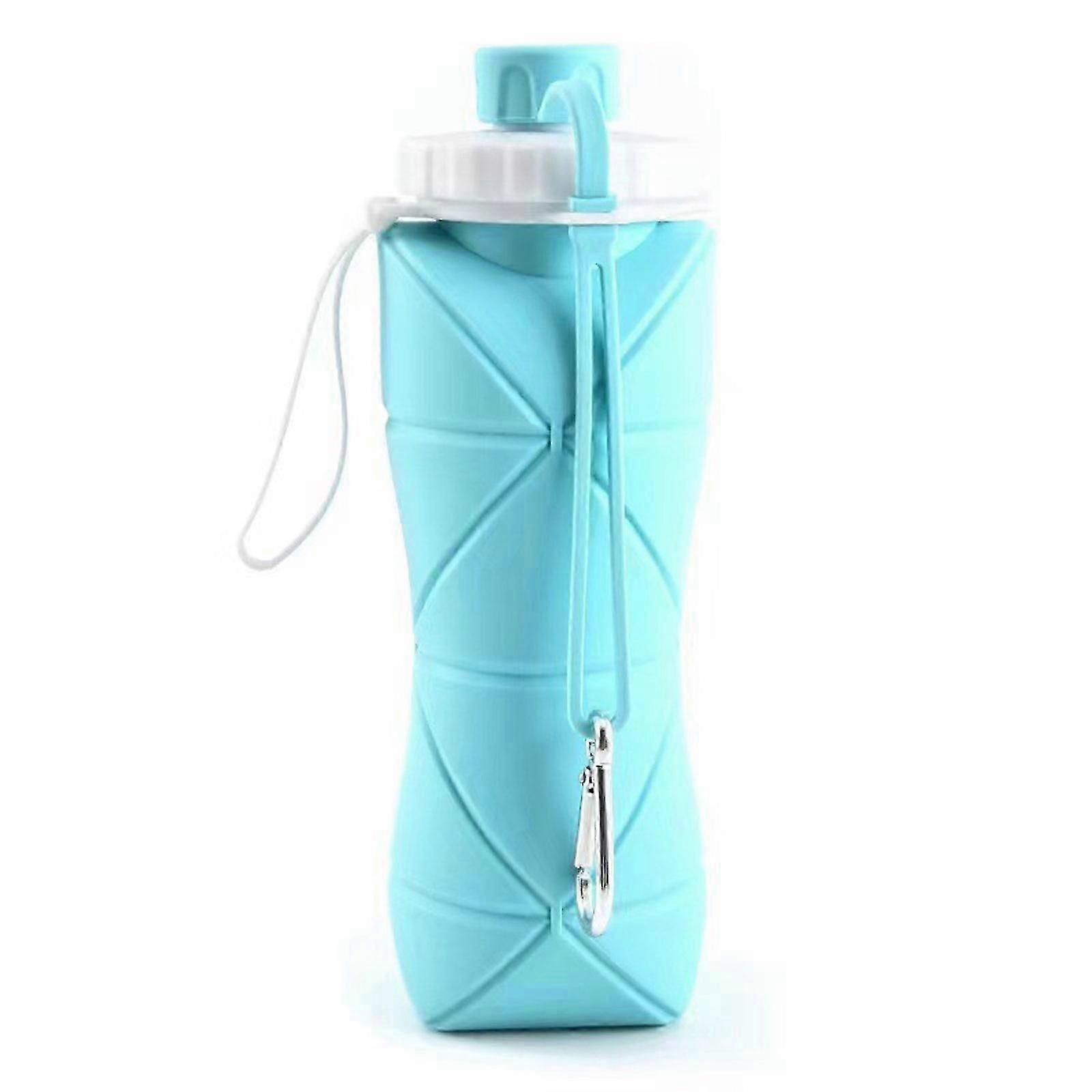 Collapsible Water Bottles Cups Leakproof Valve Reusable BPA Free Silicone Foldable Travel Water Bottle Cup for Gym Camping Hiking Travel