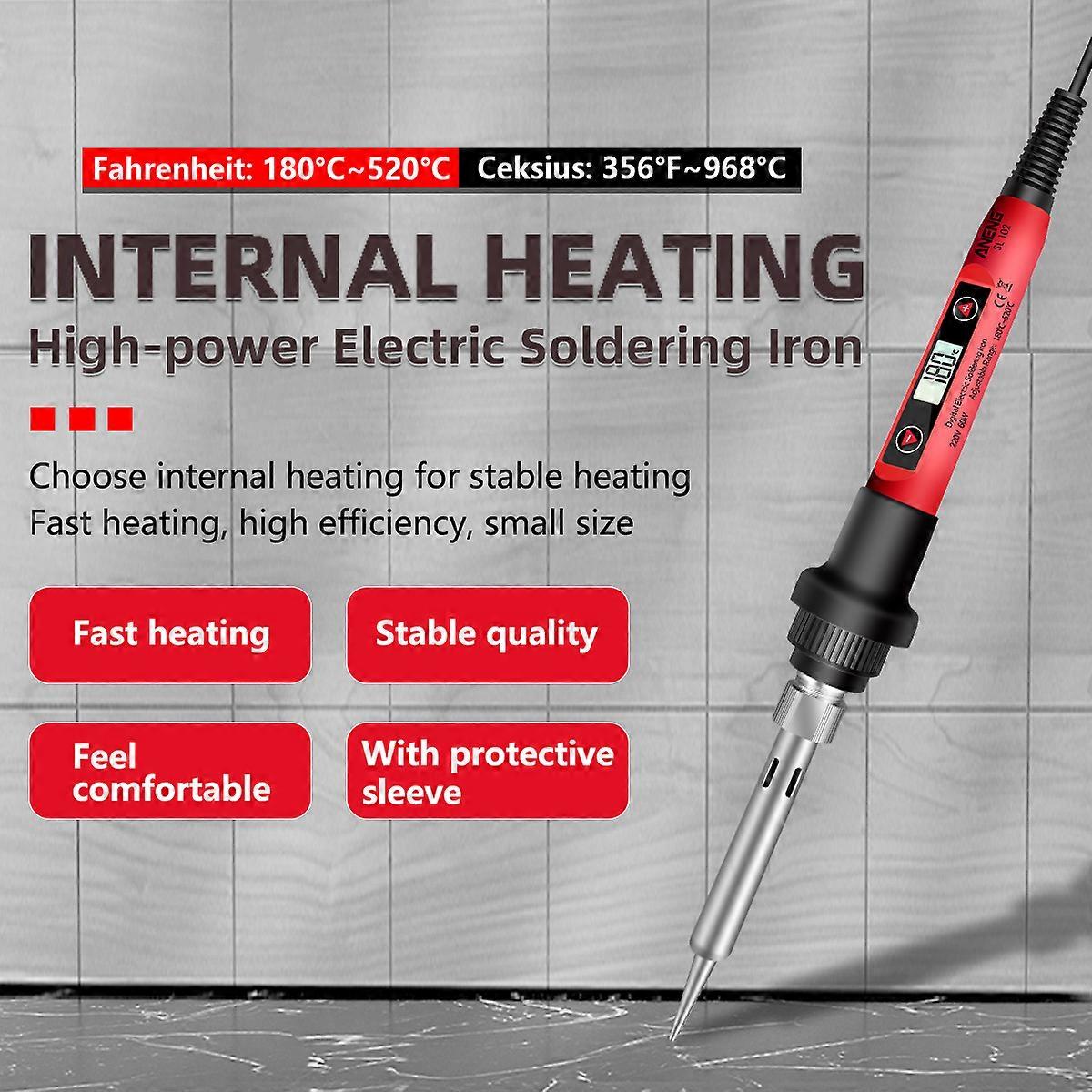 ANENG 17pcs Soldering Iron Kit 60W LCD Display Adjustable Temp