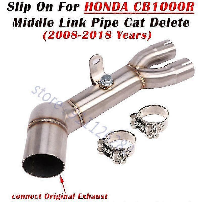 Slip On For Compatible Motorcycles 2008-2018 Modified Middle Link Pipe Catalyst Delete Eliminator Enhanced