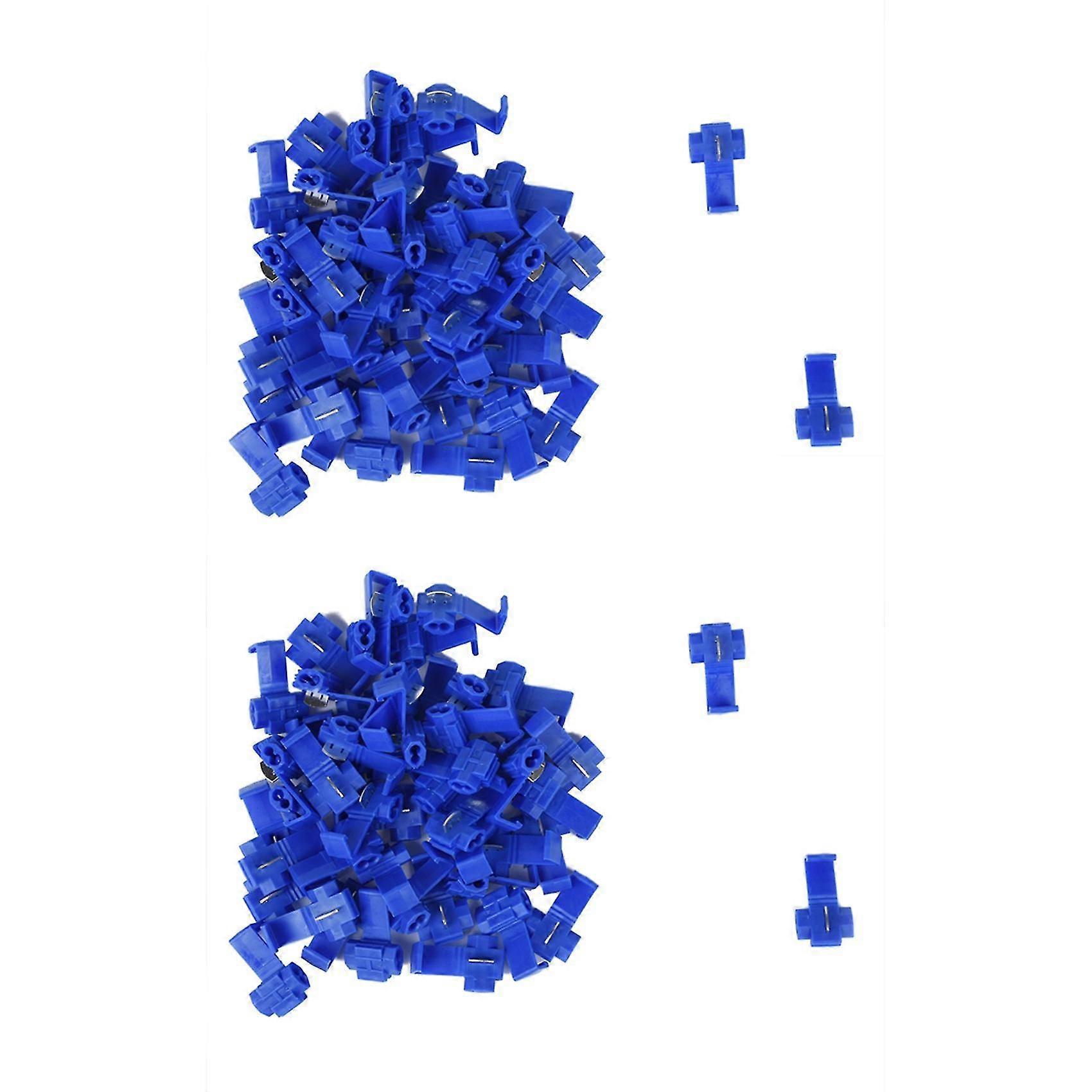 50pcs Quick Splice Connectors Lock Wire Terminals Crimp Blue