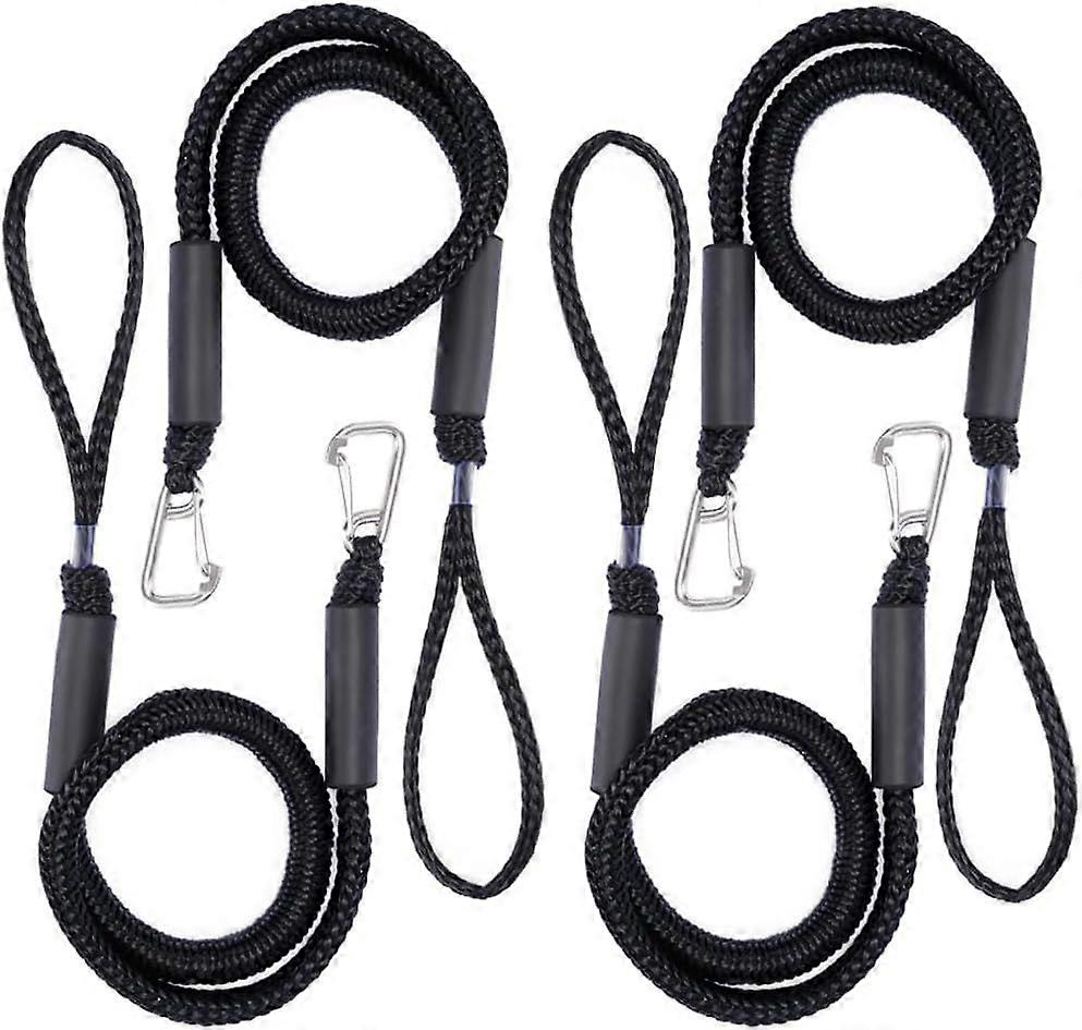 Stretch Boat Dock Line with Stainless Steel Clip, Mooring Rope, Bungee Cord, PWC Dock Line Boat Accessories, Perfect for Jet Ski, Boat, Kayak, Pontoon