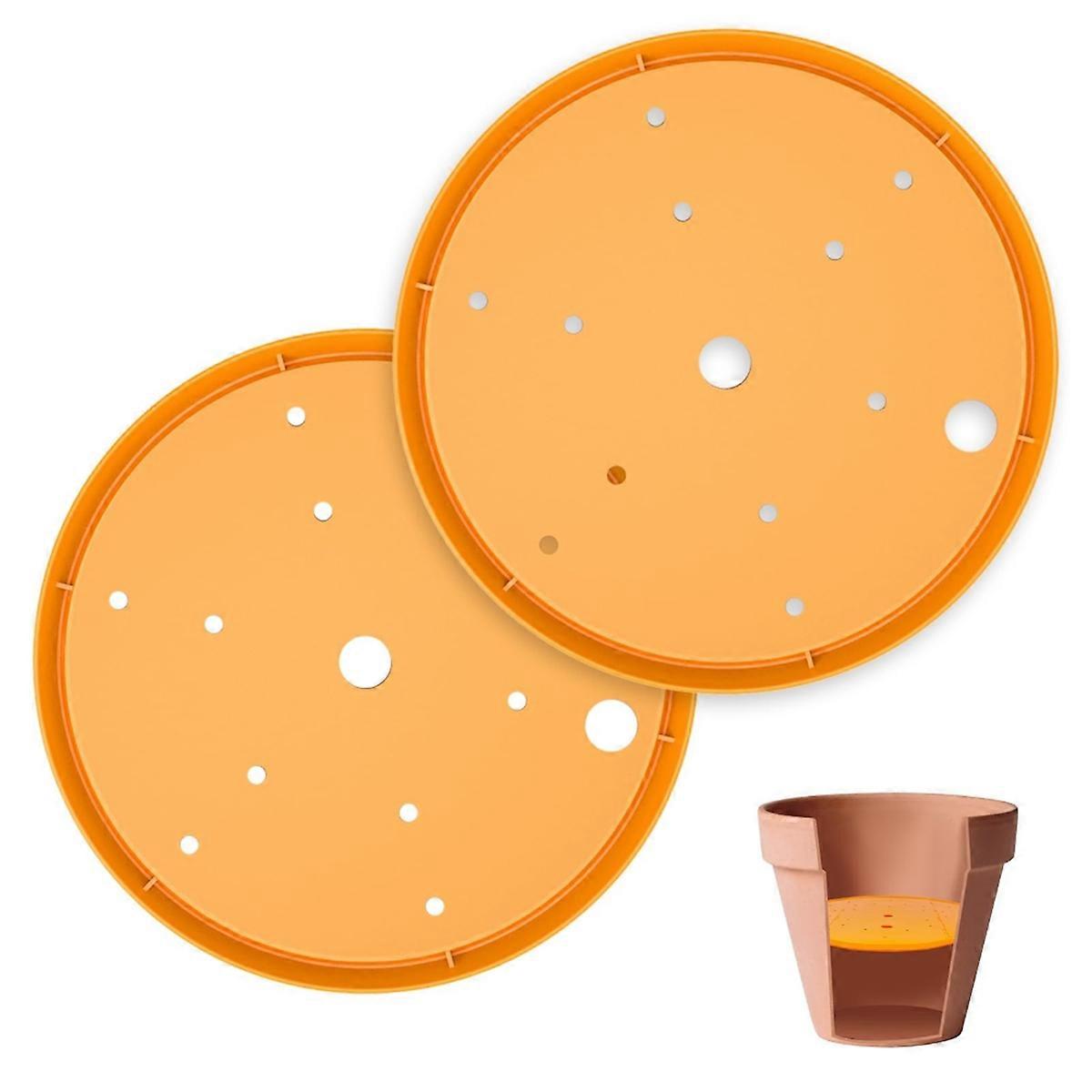 2Pcs Planter Inserts for Large Pots, 10 Inch Round Plastic Planter Insert with Drainage Holes for P