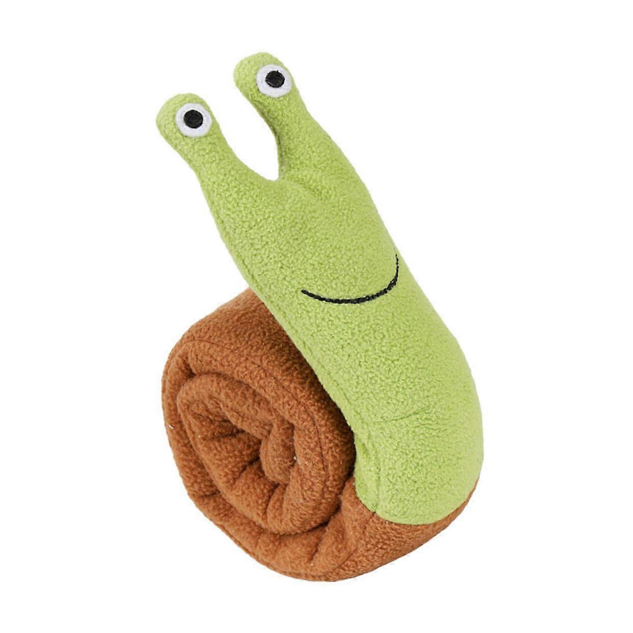 Snail Shaped Pet Toy for Puppies - Durable Chew Toy with Food Dispenser and Stress Relief Function in Green