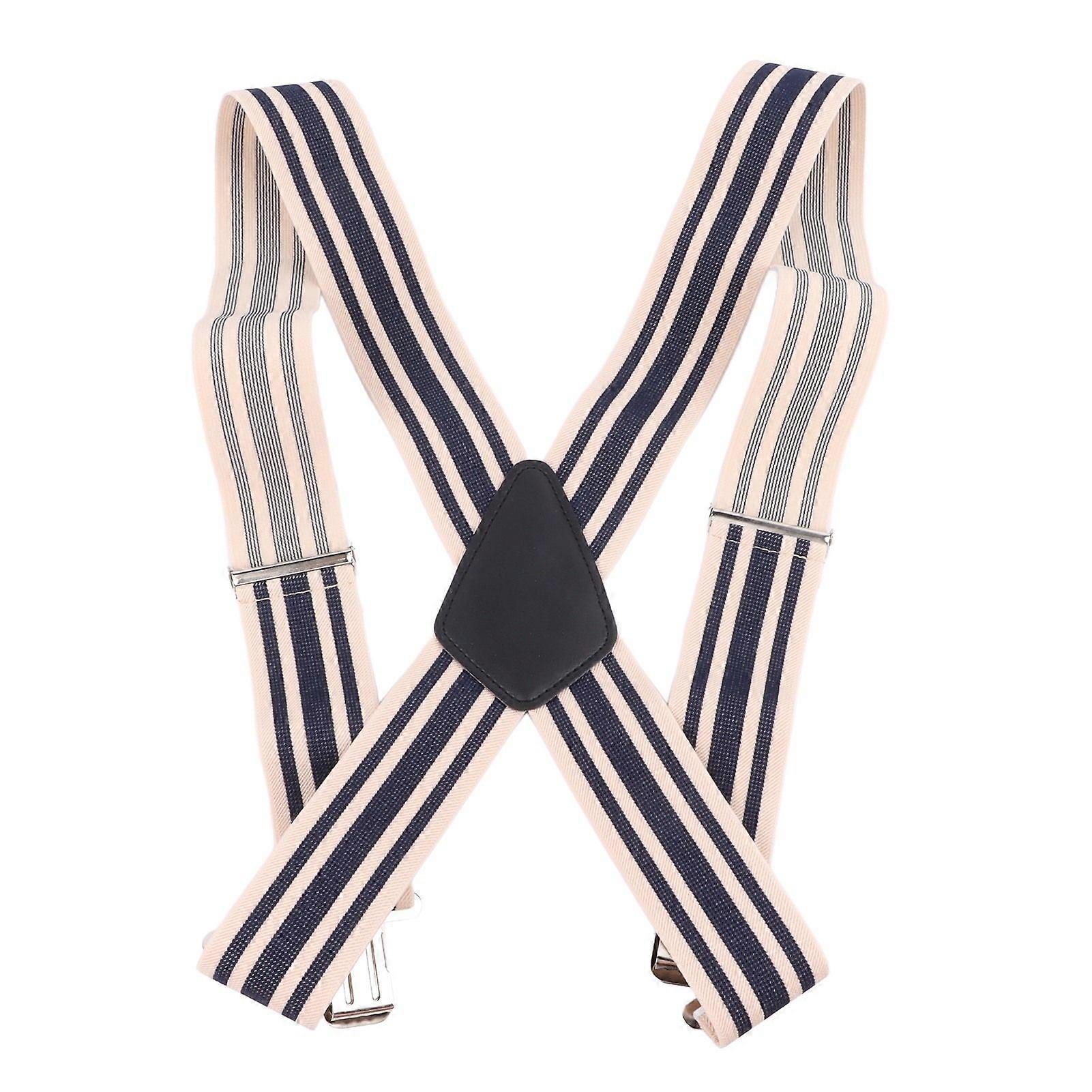 2025 Último modelo 4 clips tirantes Elegante raya ancha elástico ajustable