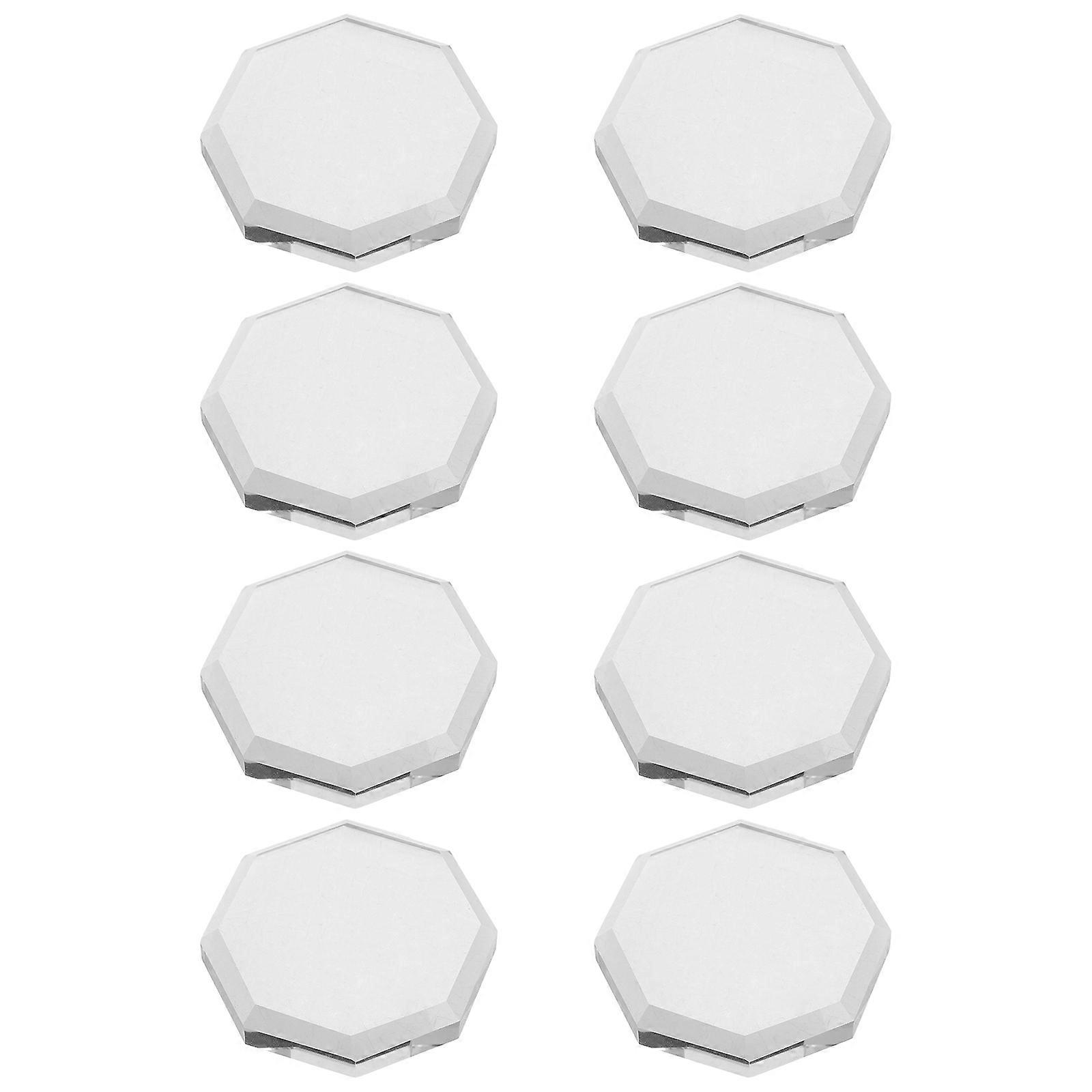 8pcs Octagonal Glass Fabric Weights for Sewing, Cutting & Quilting – Clear, Versatile Paperweights for Home and Professional Use