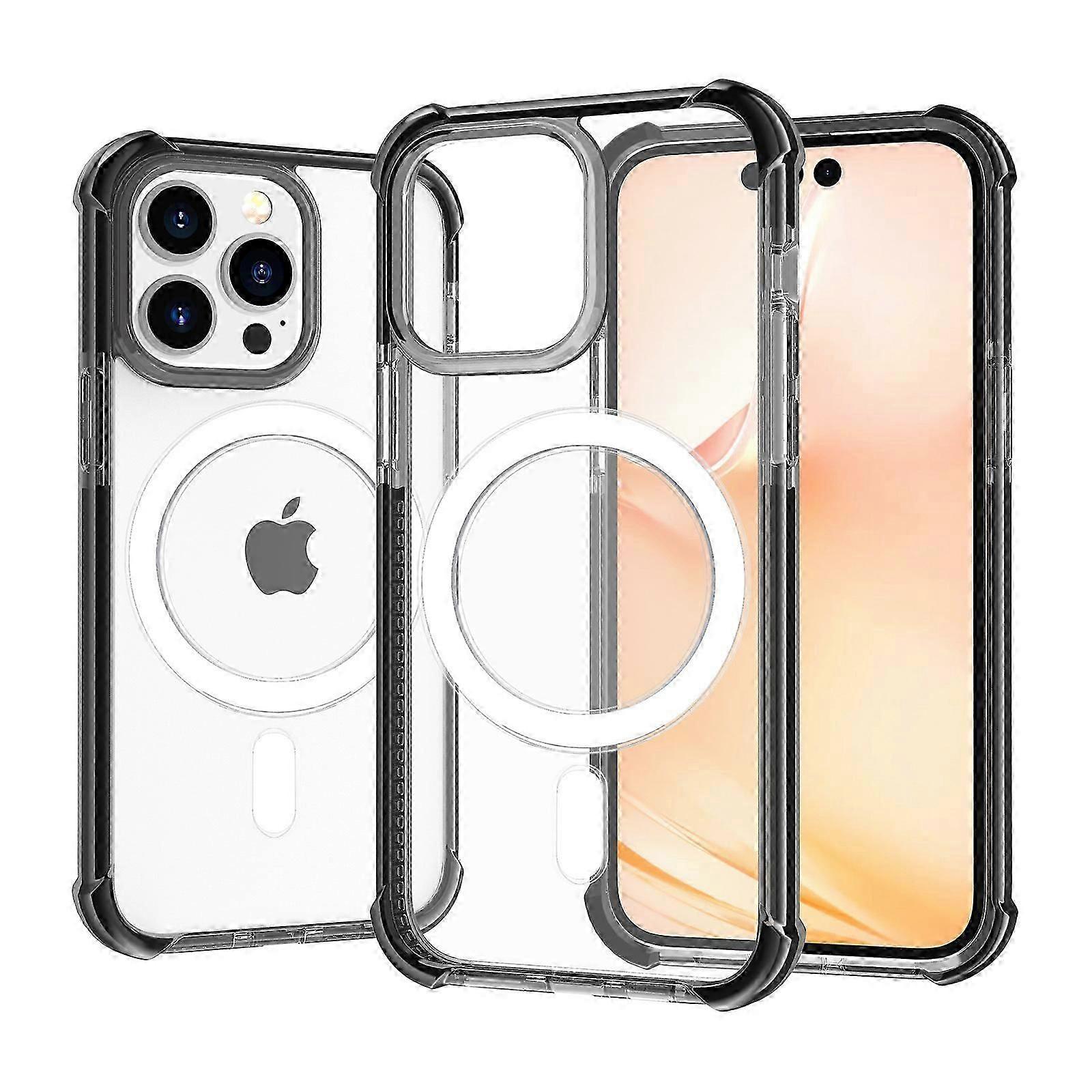 Magnetic Case for iPhone 15 Pro Max/15 Ultra Clear Compatible with MagSafe, Impact Protective Shockproof [Non-Yellowing]