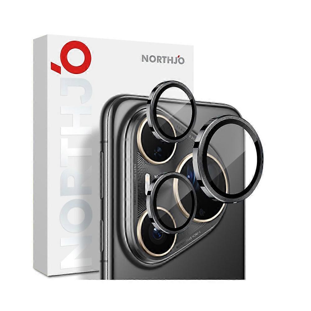 Huawei Pura 80超強化ガラスカメラレンズフィルムCD静脈メタルリングレンズガードに対応したNORTHJO 1セット