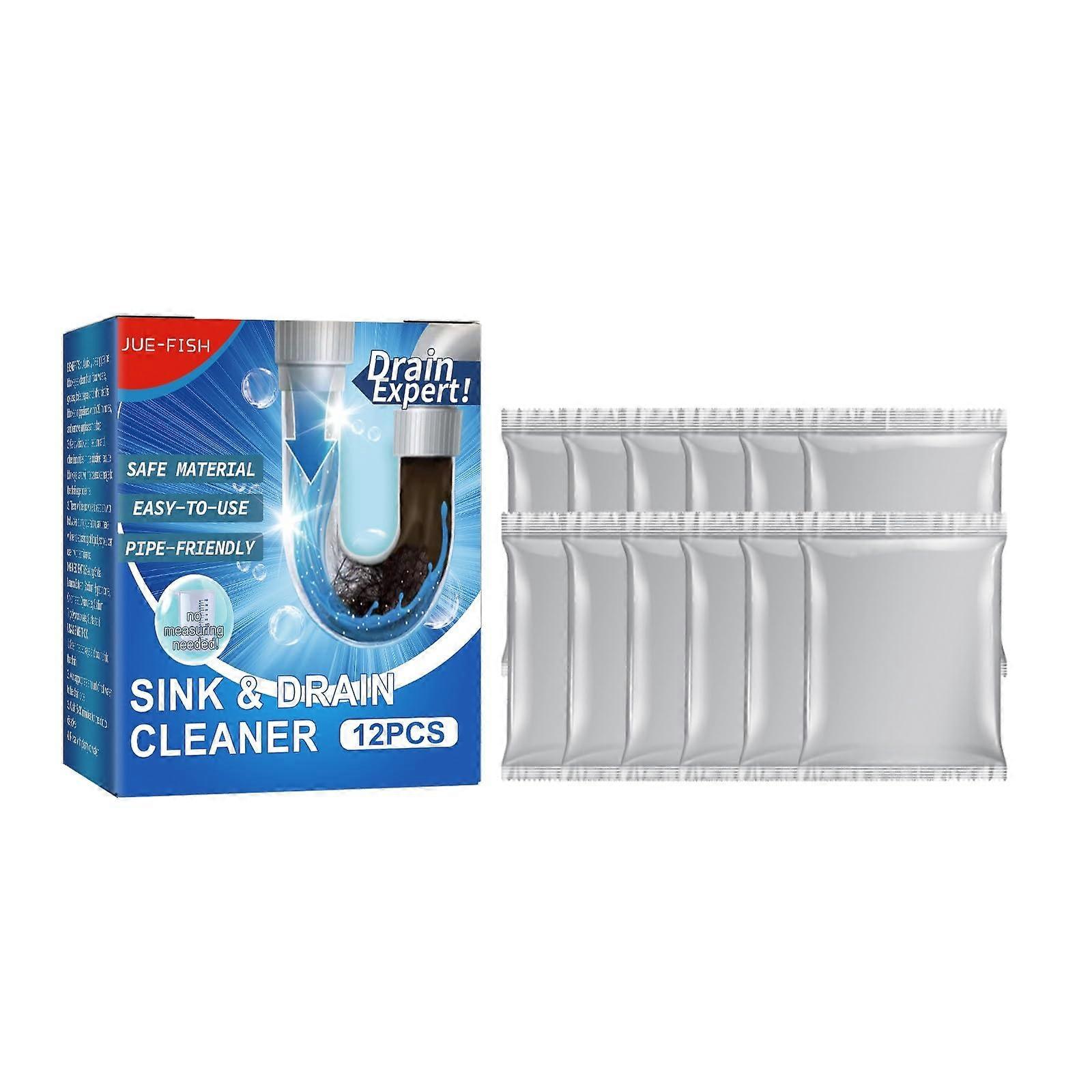 Drain Cleaner Tablets – Unclog Kitchen and Toilet Pipes, Eliminate Odors, Safe for All Pipe Types (2PCS)