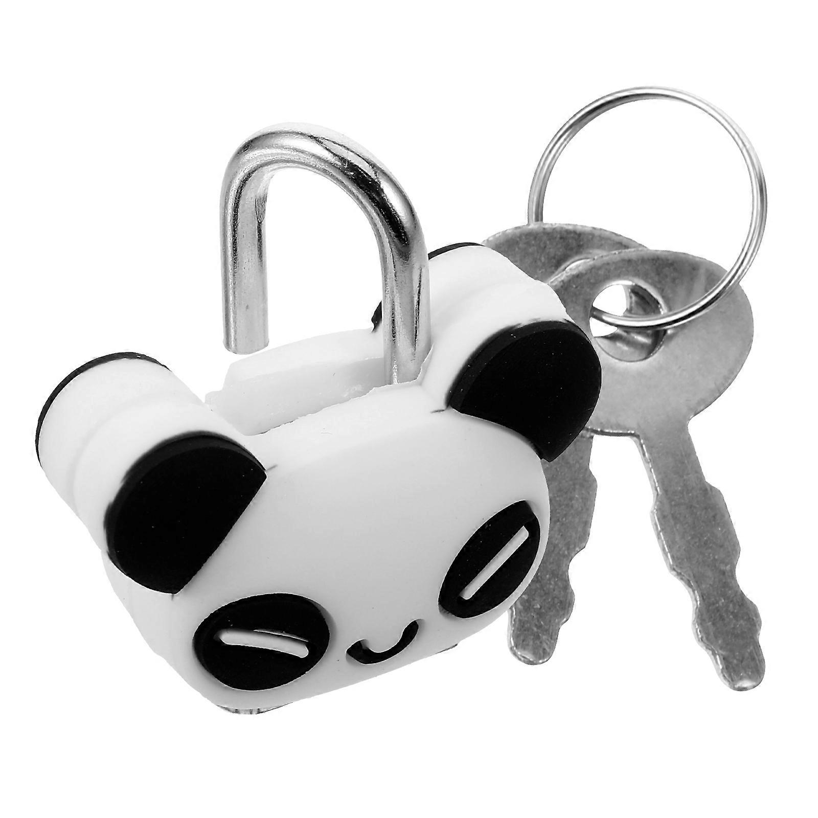 Cartoon Panda Mini Padlock Set – Lightweight, Sturdy & Break Resistant for Diaries, Lockers, Treasure Chests & Creative Storage Solutions