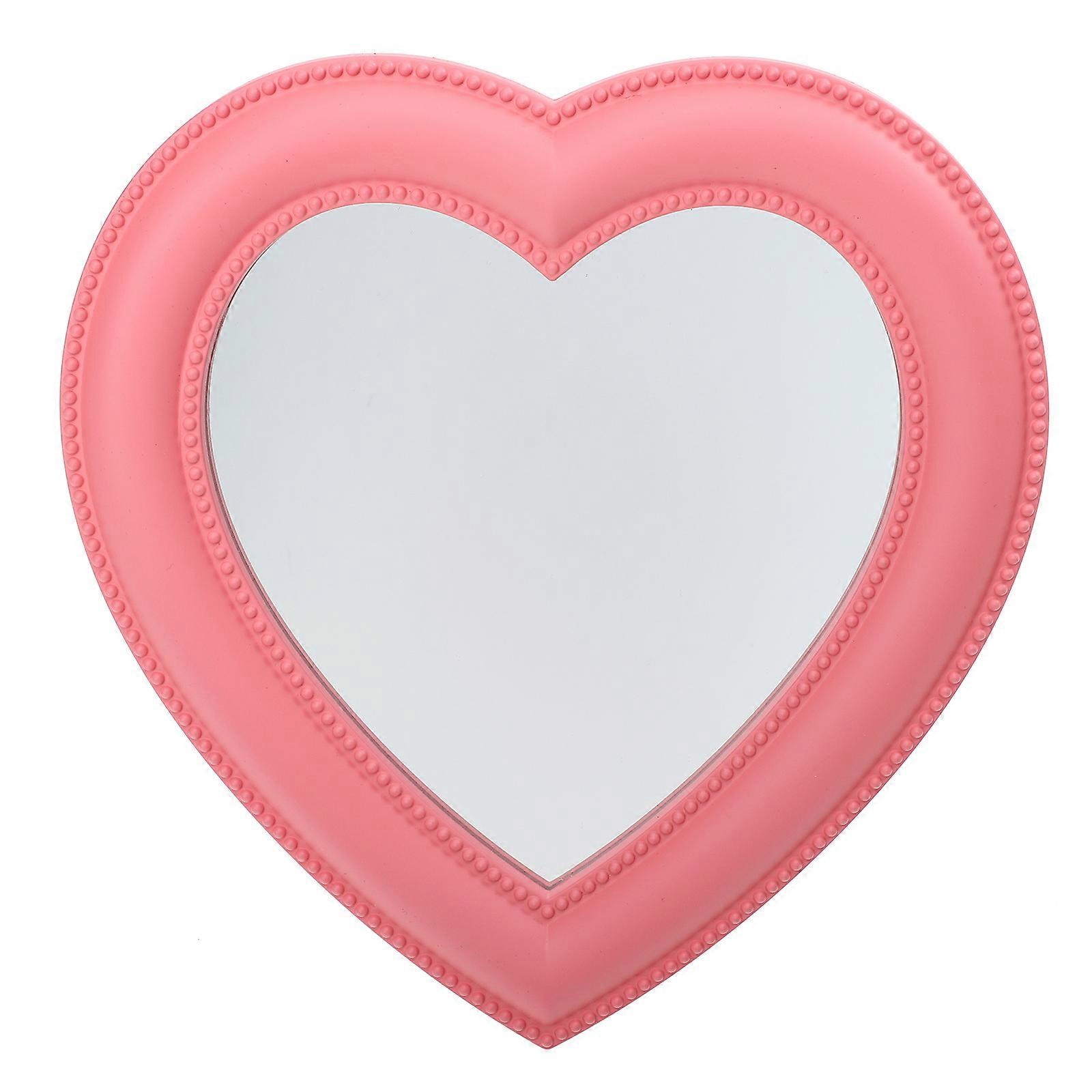 Heart Shaped Makeup Vanity Mirror, Durable Non Fade Finish, Wall Mounted or Tabletop Use, Ideal for Makeup