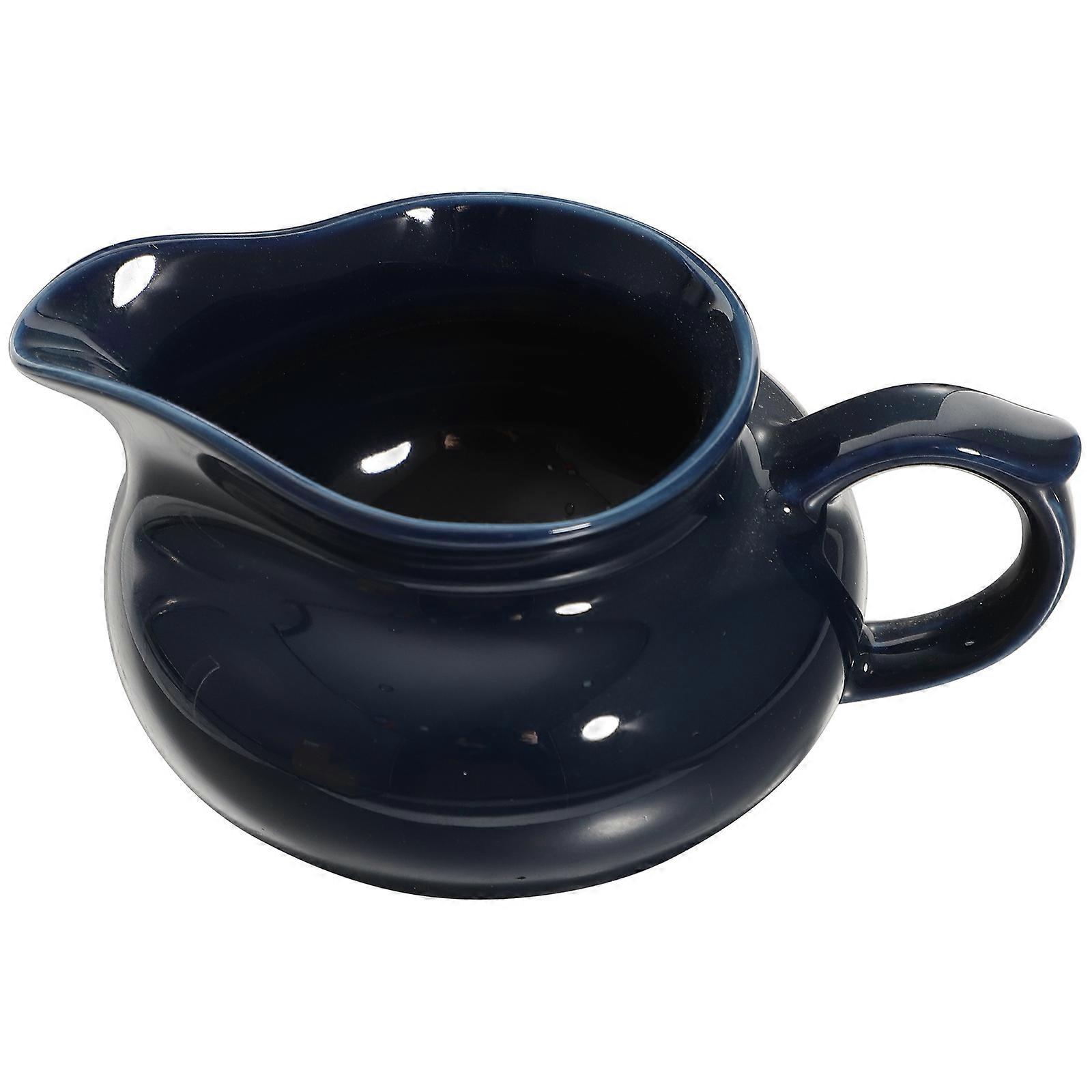 Blue Ceramic Gravy Bowl for Storage Use Strong and Fits Modern Home Style 6.5 Inches