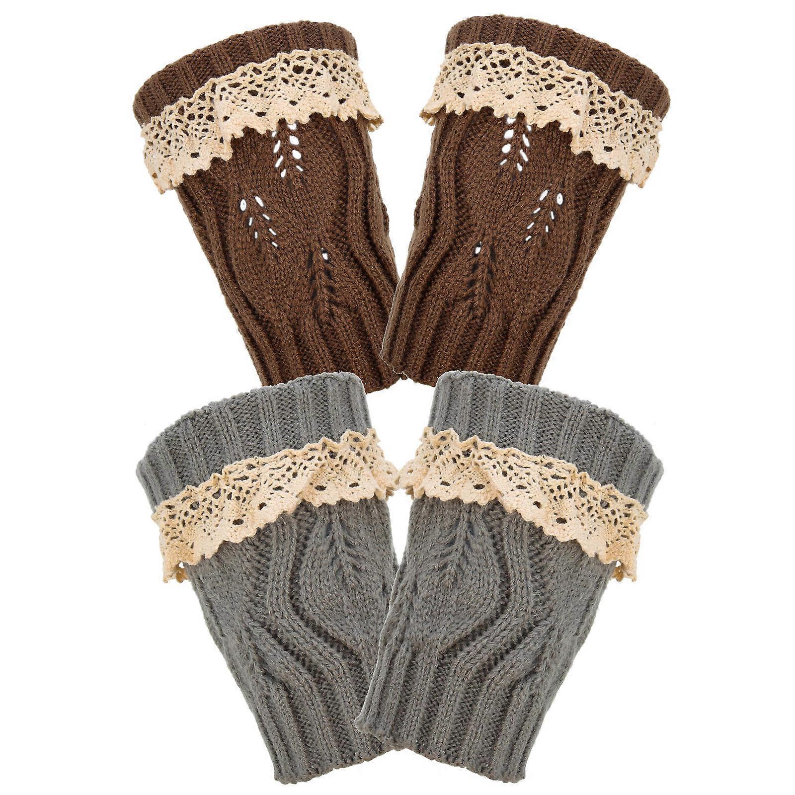 Anti-Cold Leg Warmers Women Leg Cover Protectors Warmth Protection Assorted Color 2 Pairs