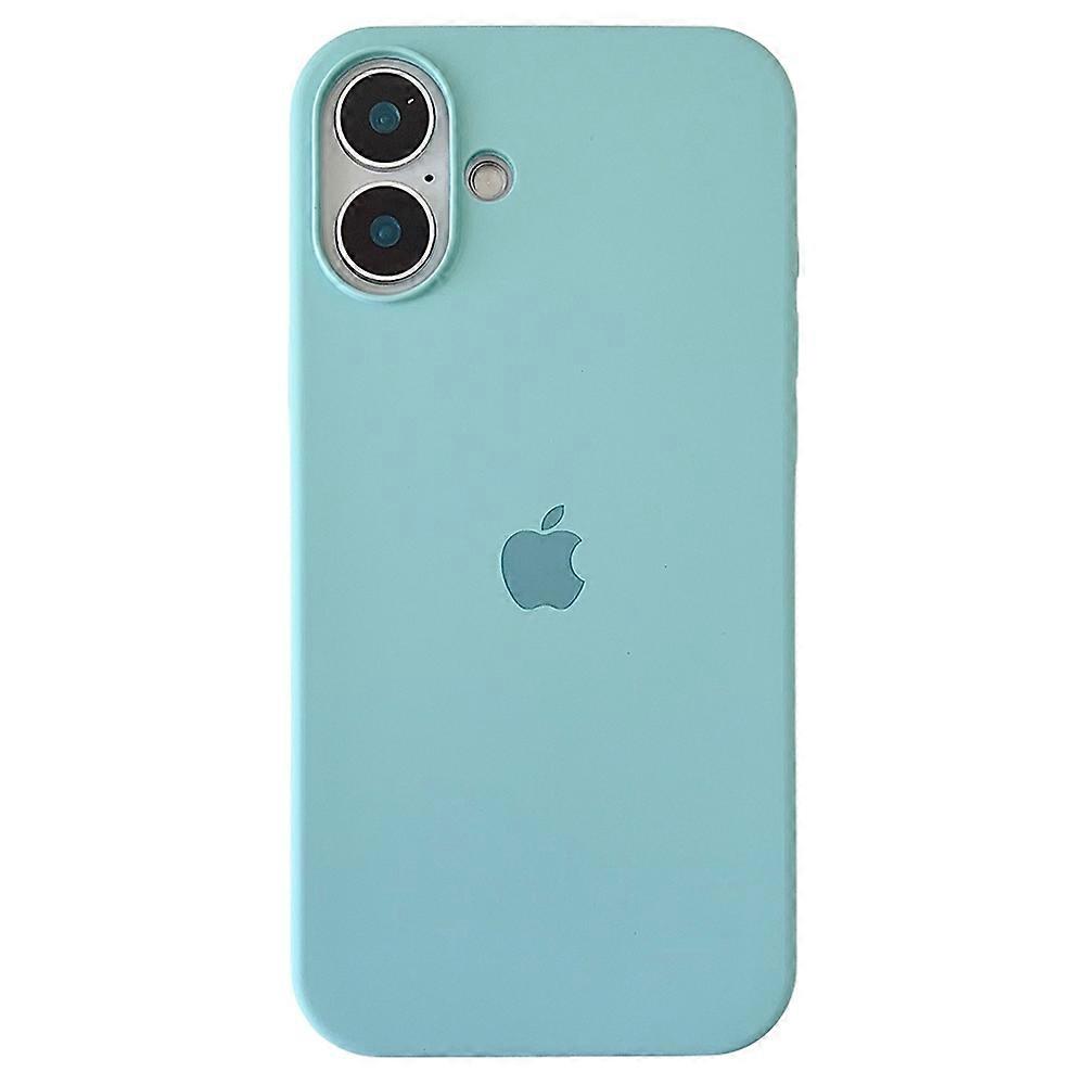 For iPhone 16 Case Shockproof Silicone Phone Back Cover - Baby Blue