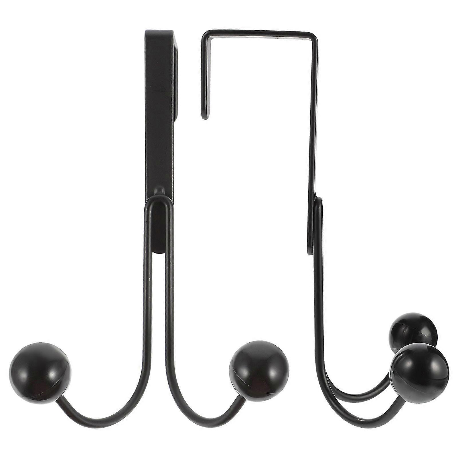 2pcs Punch Free Hanger Hook Door Back Hanging Hook Over Door Rack for Clothes Storage Solution