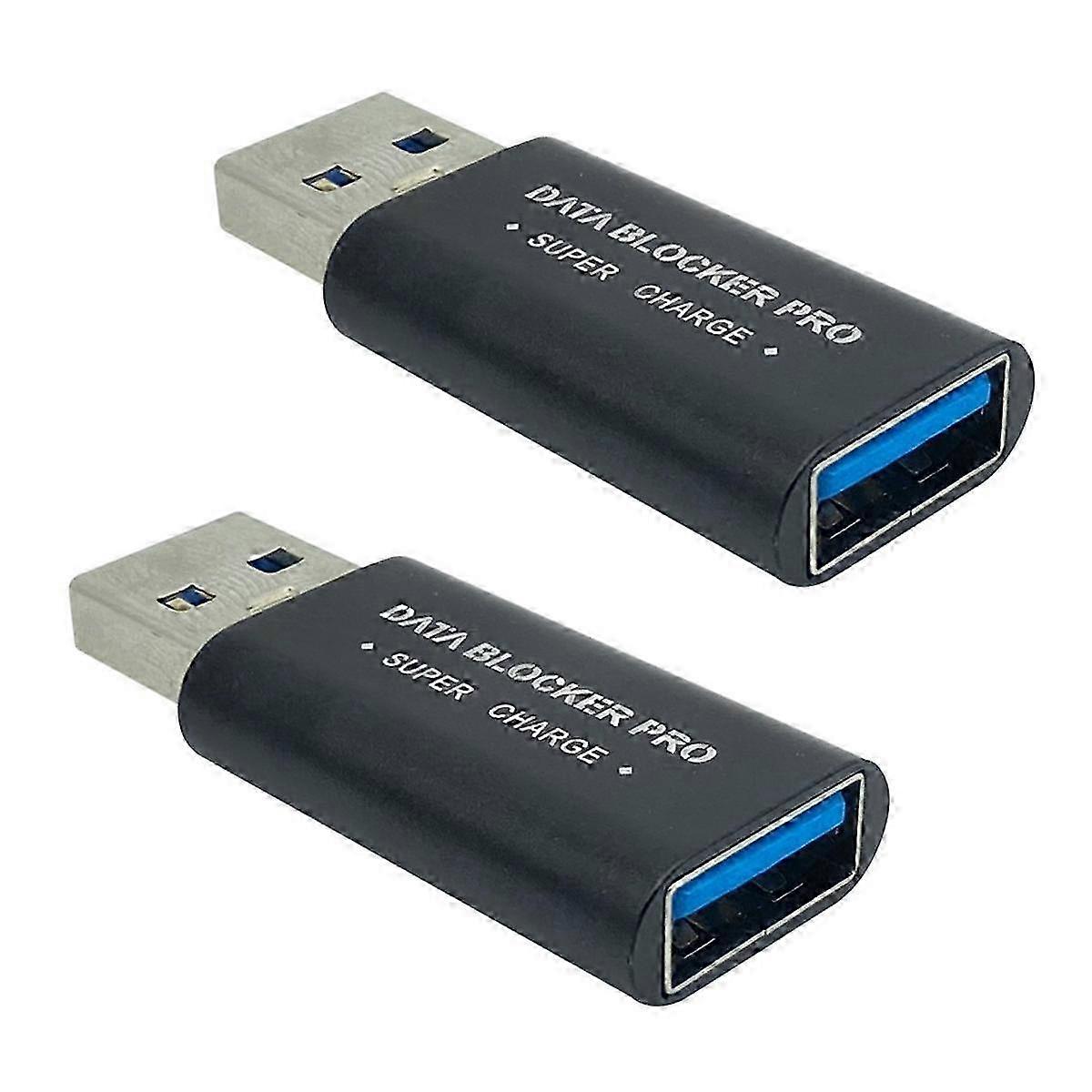 2Pcs USB Data Blocker Protect Against Unauthorized Data Access Support Safe Quick Charge