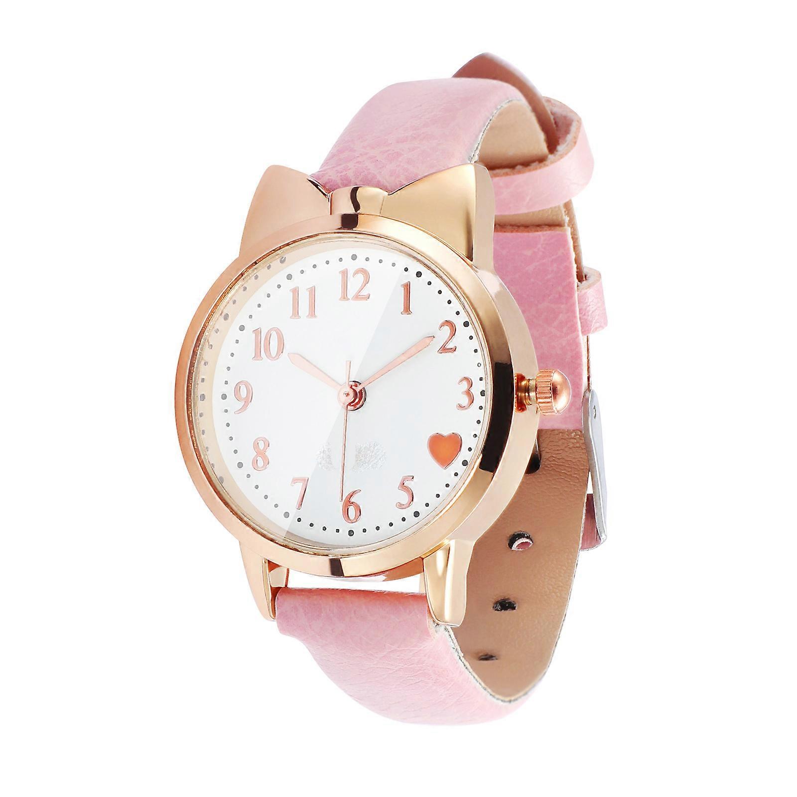 Analog Watch For Kids And Simple Style Casual Event Pink Metal Luminous Pointer 1Set