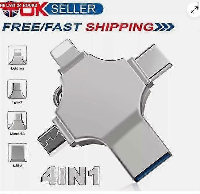 2TB 1TB 4in1 Flash Drive Photo Storage Stick OTG For iPhone Samsung Android PC