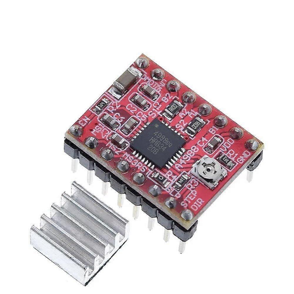 StepStick A4988 Stepper Motor Driver with Heatsink Carrier Reprap Ramps 1.4 1.5 1.6 MKS Gen V1.4 Board Pack of 1