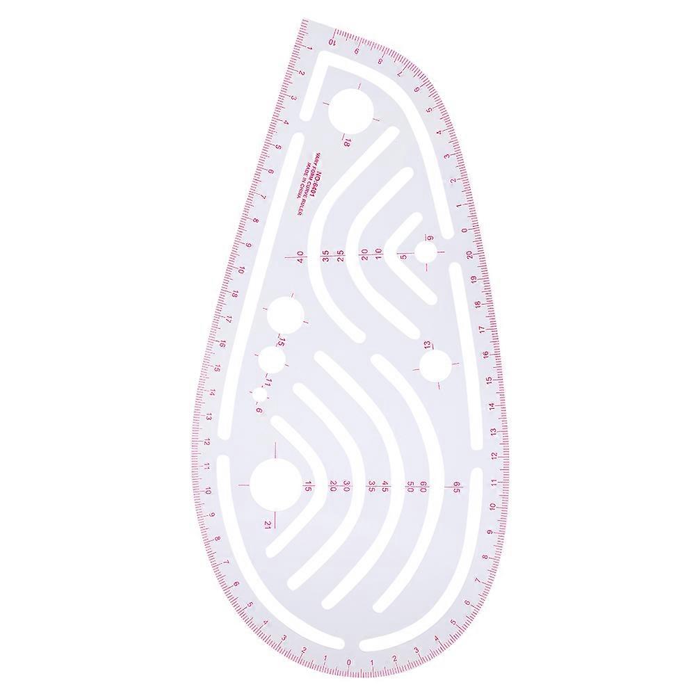 5Pcs Curve Ruler Set MultiFunction Builtin Scale LShaped Clothing Designed Measuring